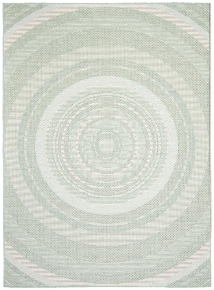 ECARPETGALLERY 351527 Veranda 7 x 9 (ft) Loomed Polypropylene Mint green Rectangular Indoor/Outdoor Abstract Bohemian/Eclectic Area rug