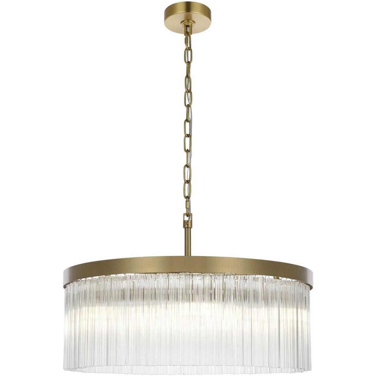 Elegant Lighting 1070D24SG Harlow 6 Light 24 inch Satin Gold Chandelier Ceiling Light #1070D24SG