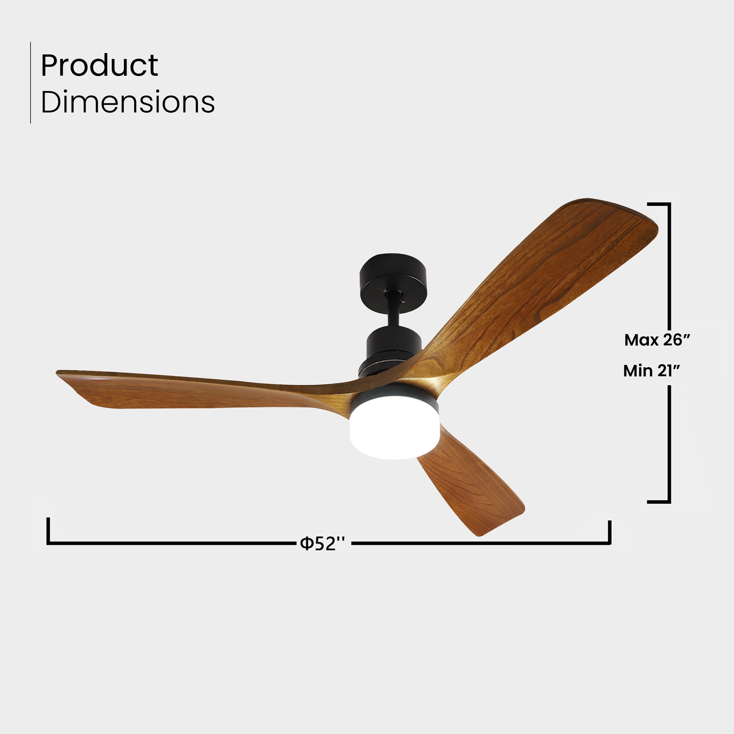 Utopia 4niture HAZPJSFL5209ACR1LED Ceiling-Fans - View #10