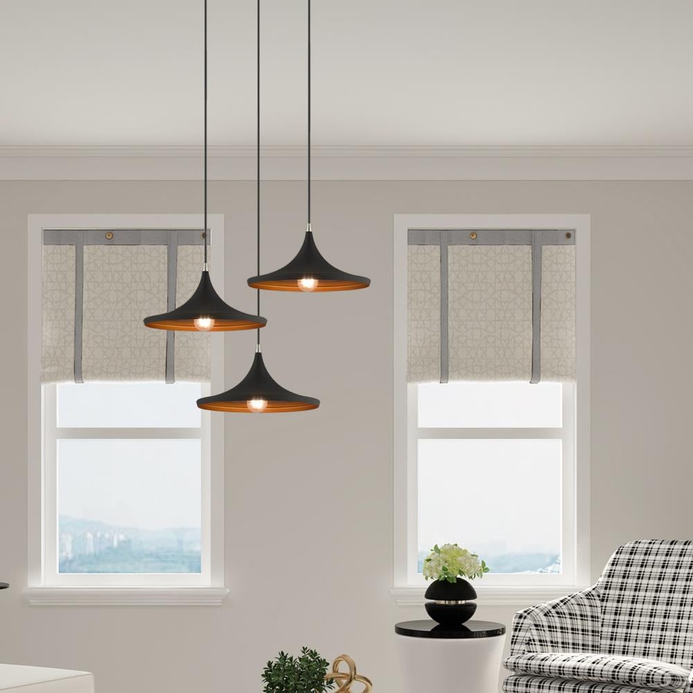Black and Gold 14'' Aluminum Mini Pendant Light