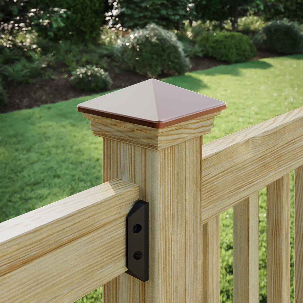 Deckorators 4-in x 4-in Copper Plastic Cedar Deck Post Cap