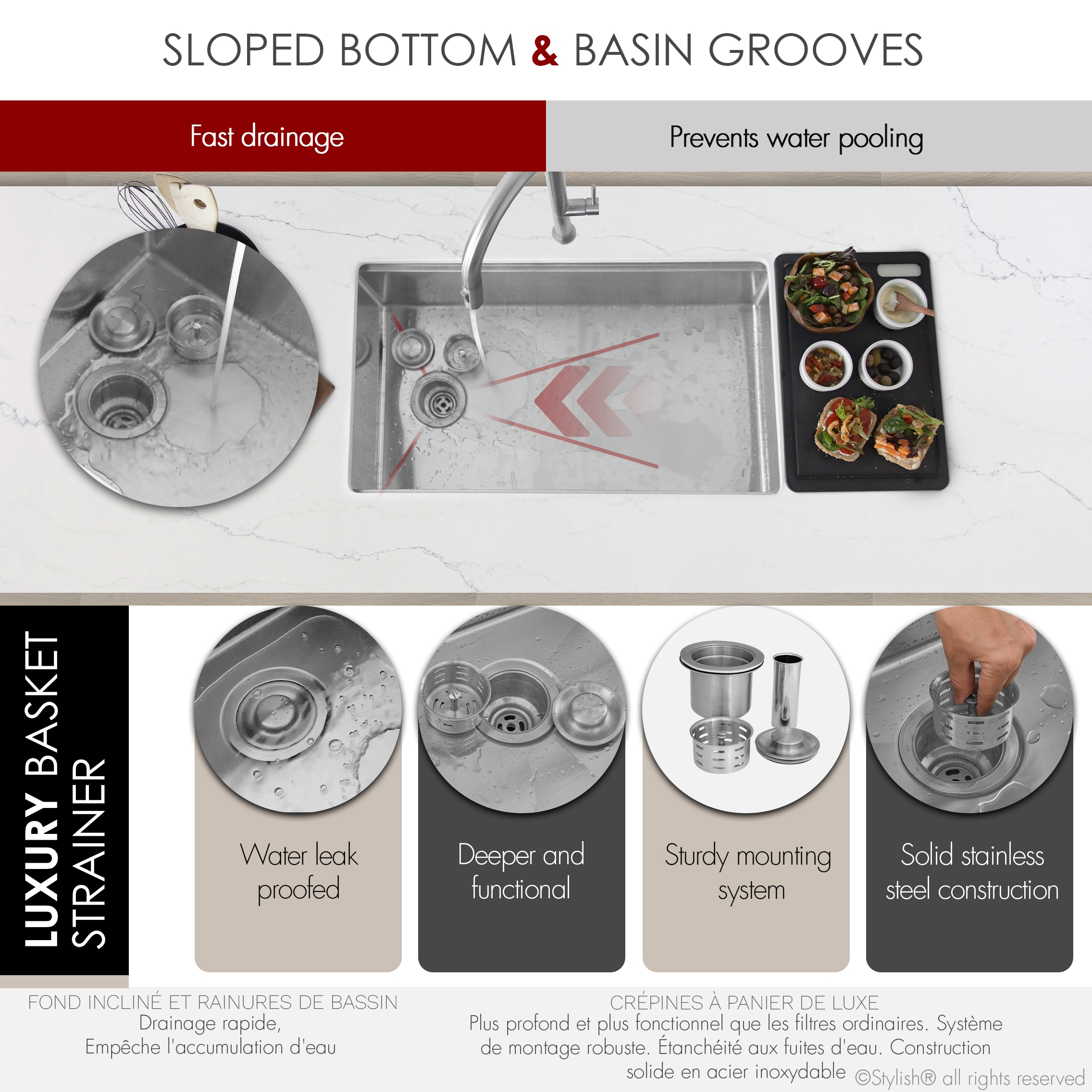 Versa33 Brushed Stainless Steel Single Bowl Undermount Kitchen Sink