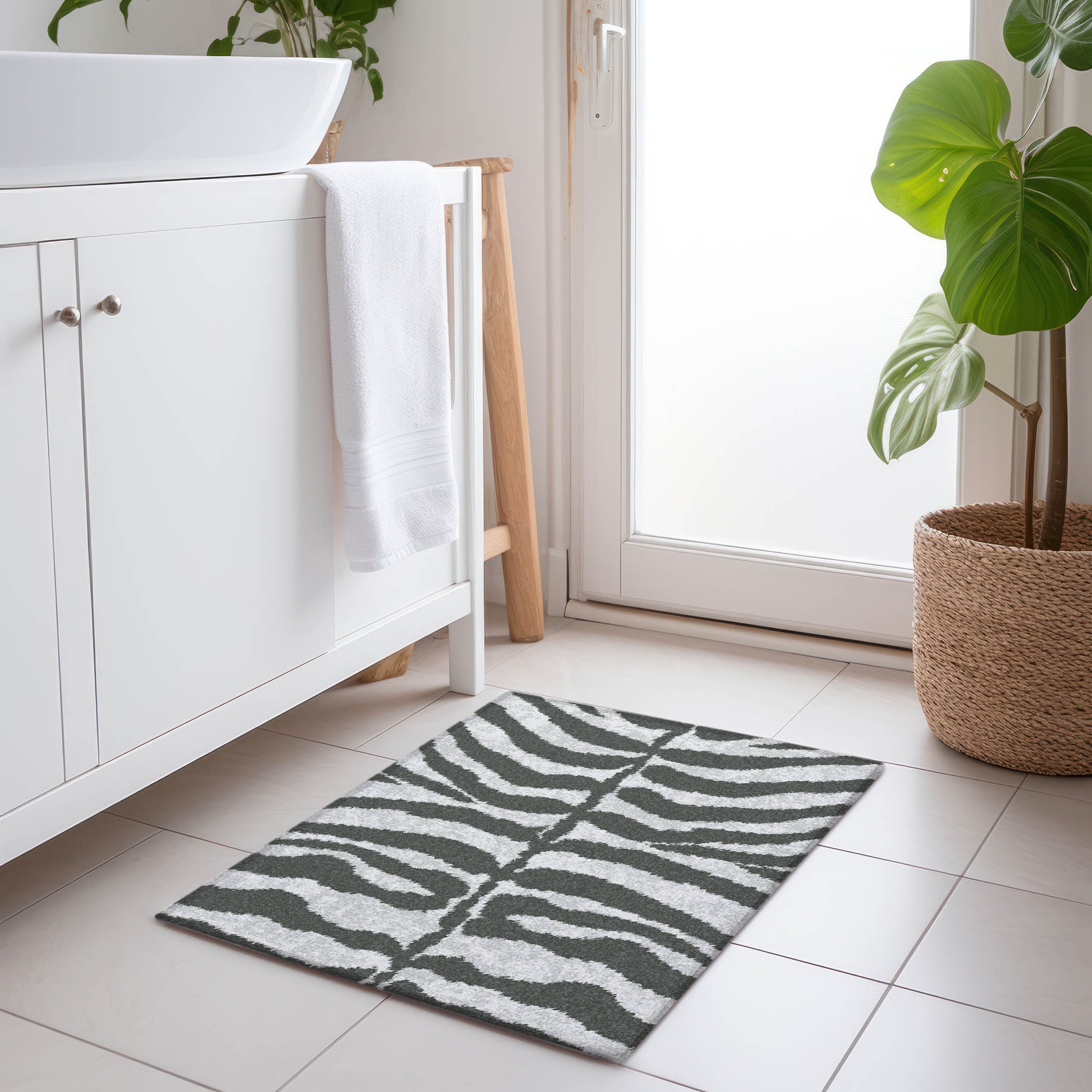 Addison Rugs AMF42GR20X30 Mayfield AMF42GR 2 x 3 (ft) Loomed Polyester Gray Rectangular Indoor Abstract Machine washable Area rug