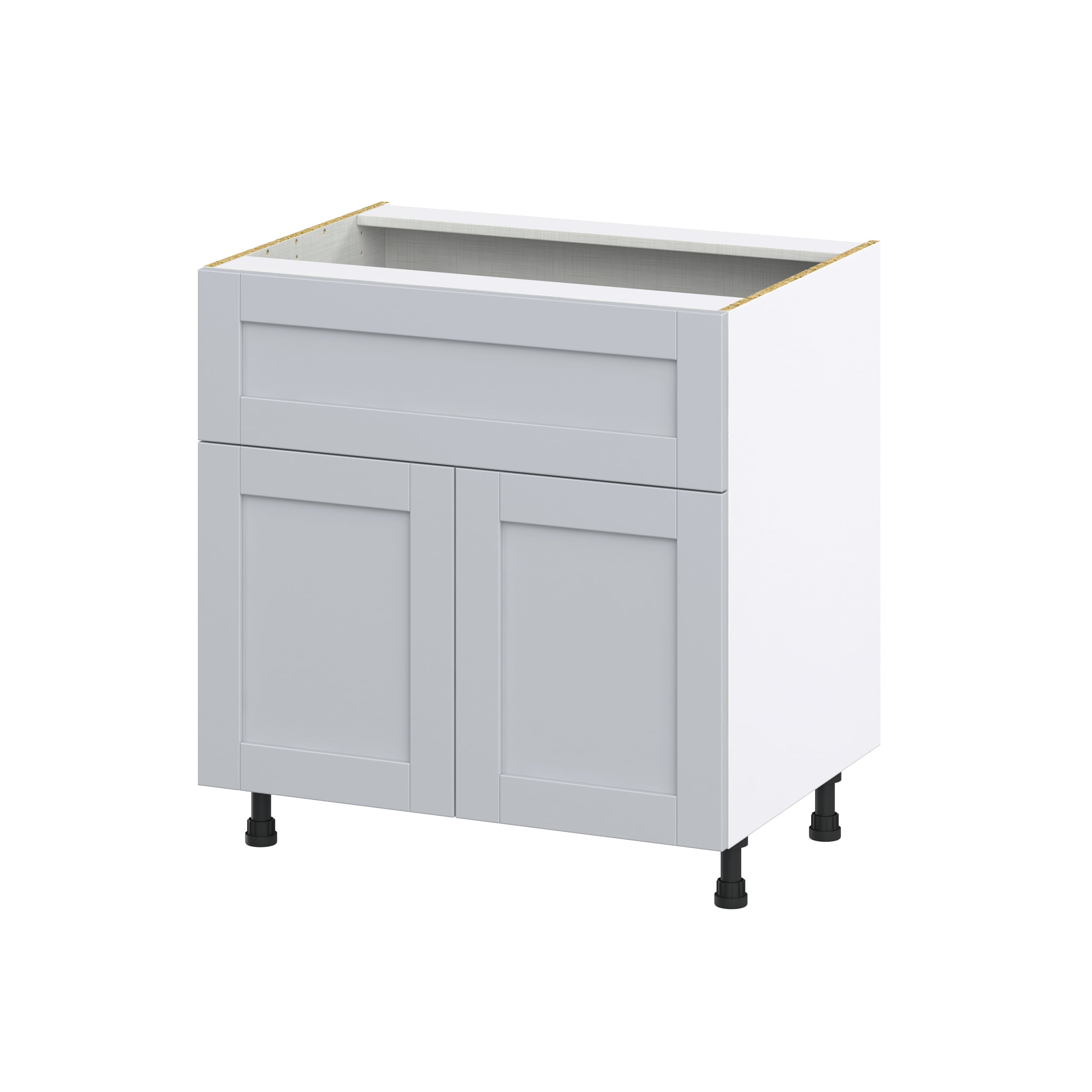 Hugo&Borg Charlesberg 33-in W x 34.5-in H x 25-in D Gray 1-Drawer Base Fully Assembled Cabinet (Recessed Panel Shaker Style)