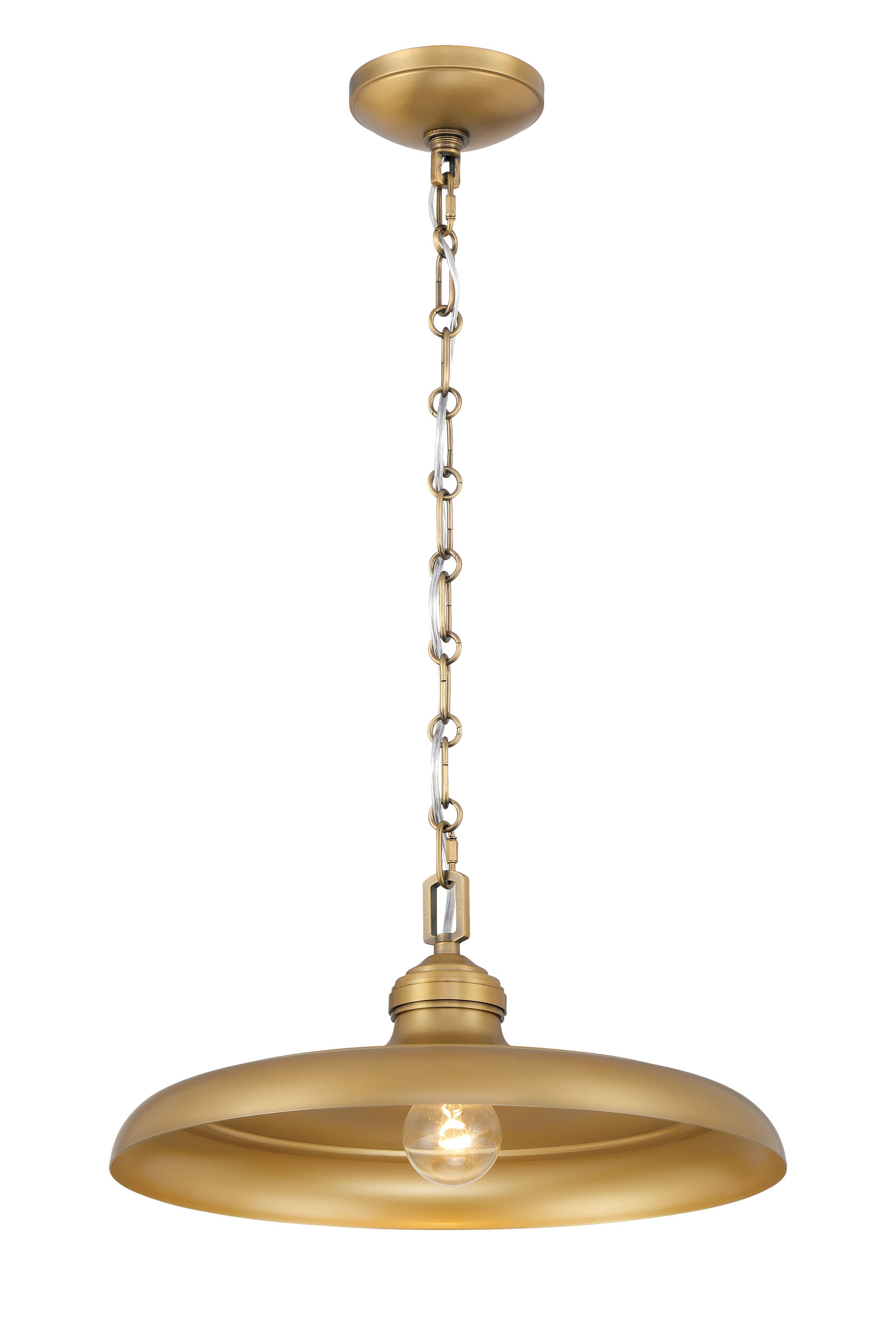 Minka Lavery 3935-732 Crowne Legacy Brass Vintage Dome Medium Hanging Pendant light