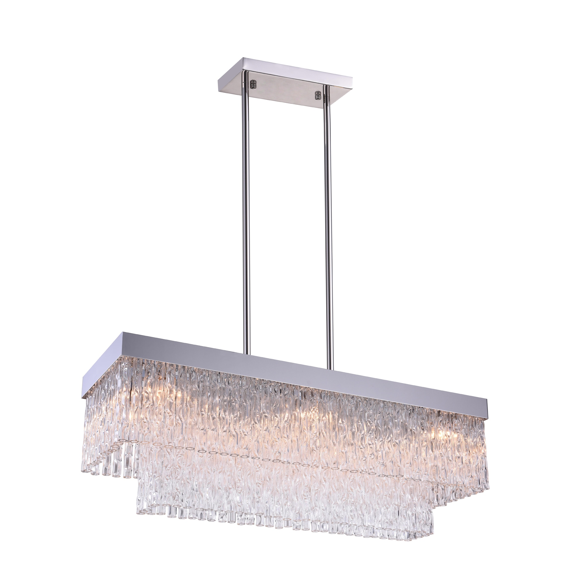 CWI Lighting 5695P35-8-601-RC Carlotta 8 -Light Chrome Transitional For Use in Bathrooms, Bedrooms, Dining Rooms, Foyers, Kitchens, Living Rooms Chandelier