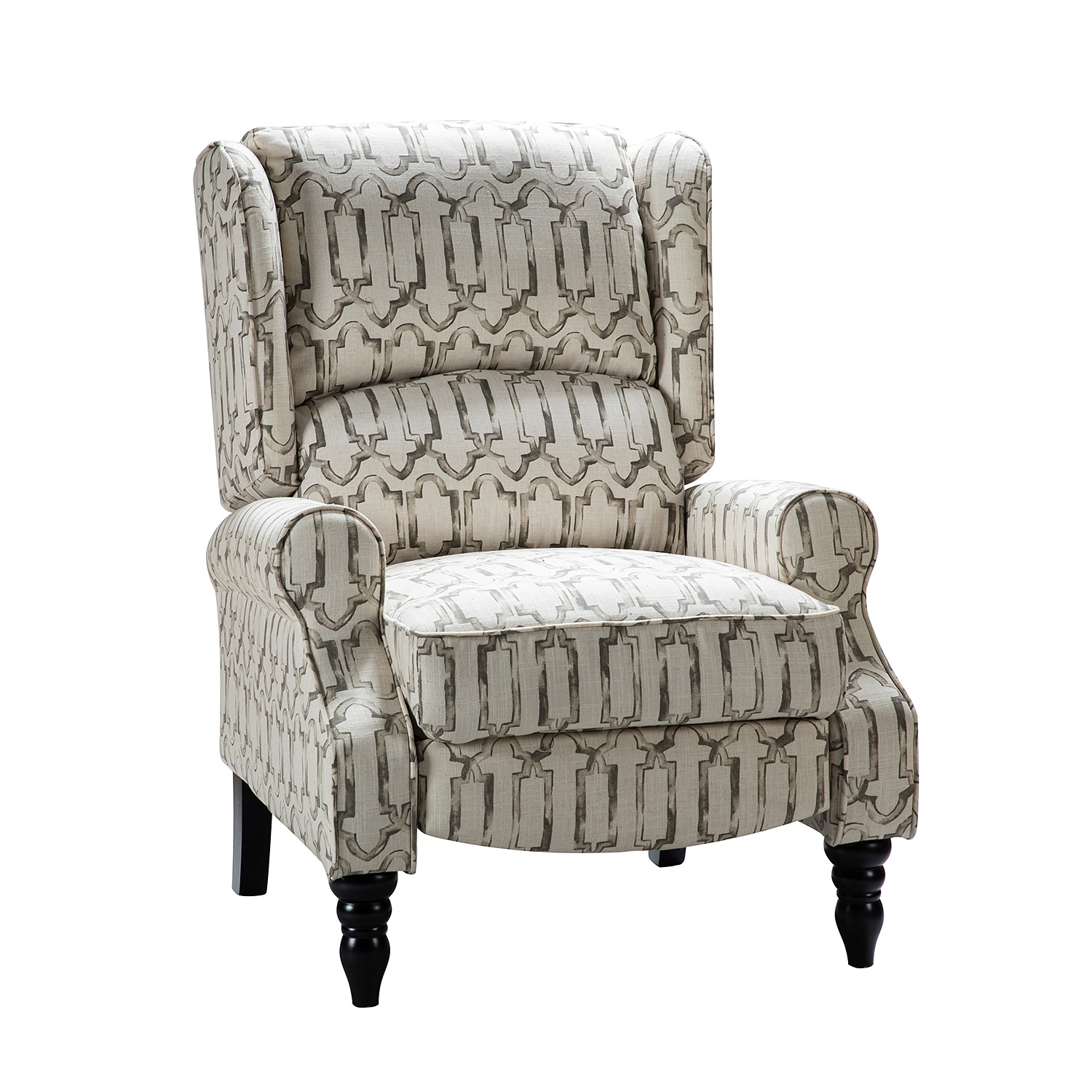 14 Karat Home HRCHD0194-6 Chain Grey Polyester Upholstered Recliner