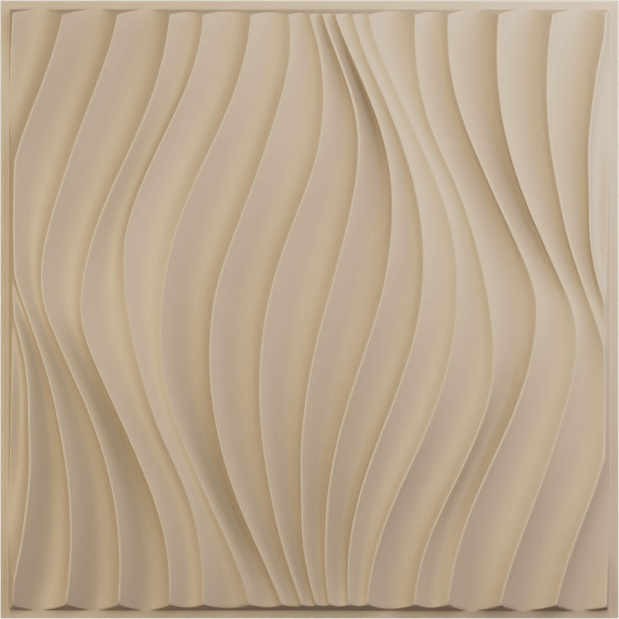 Ekena Millwork WP20X20BWGBE 19-5/8-in x 19-5/8-in Embossed UltraCover Satin Smokey Beige PVC Wall Panel Abstract