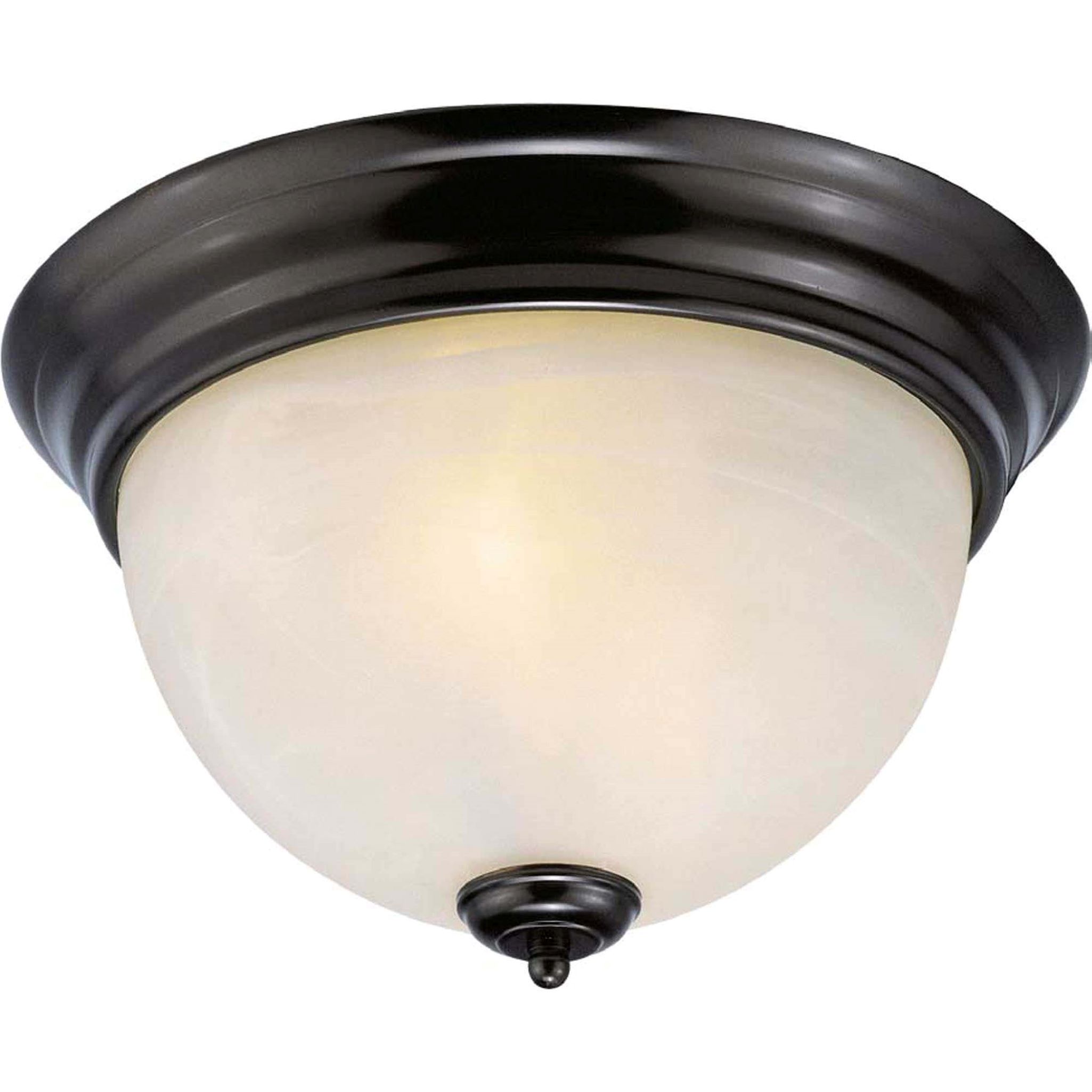 Volume Lighting V7614-79 Troy 3 -Light 15-in Brushed Nickel Flush Mount Light