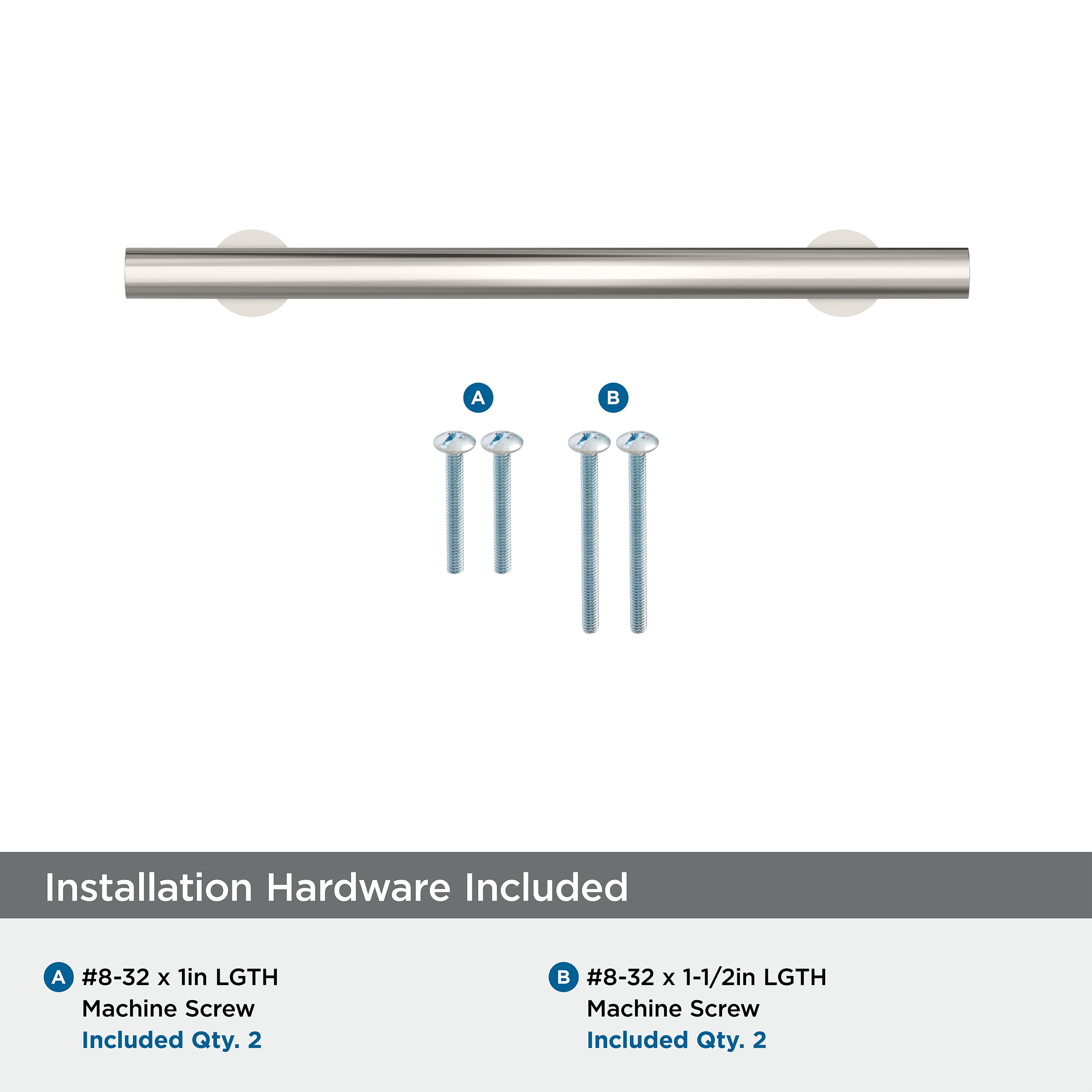 Polished Nickel 5-1/16" Modern Cabinet Bar Pull