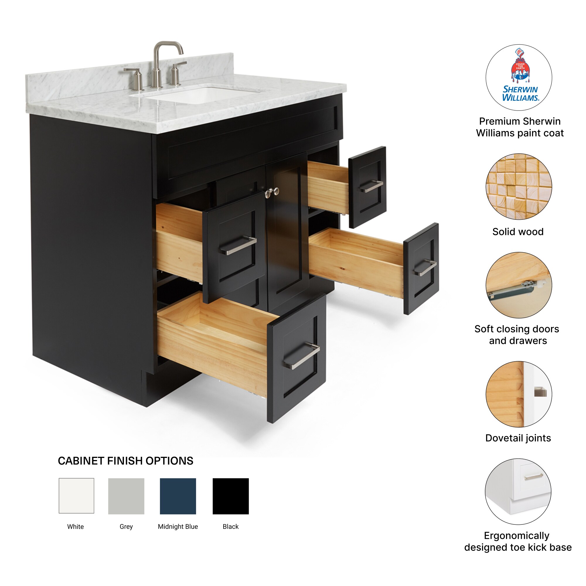 ARIEL F043SCWRVOBLK Bath-Vanity-Combo - View #4