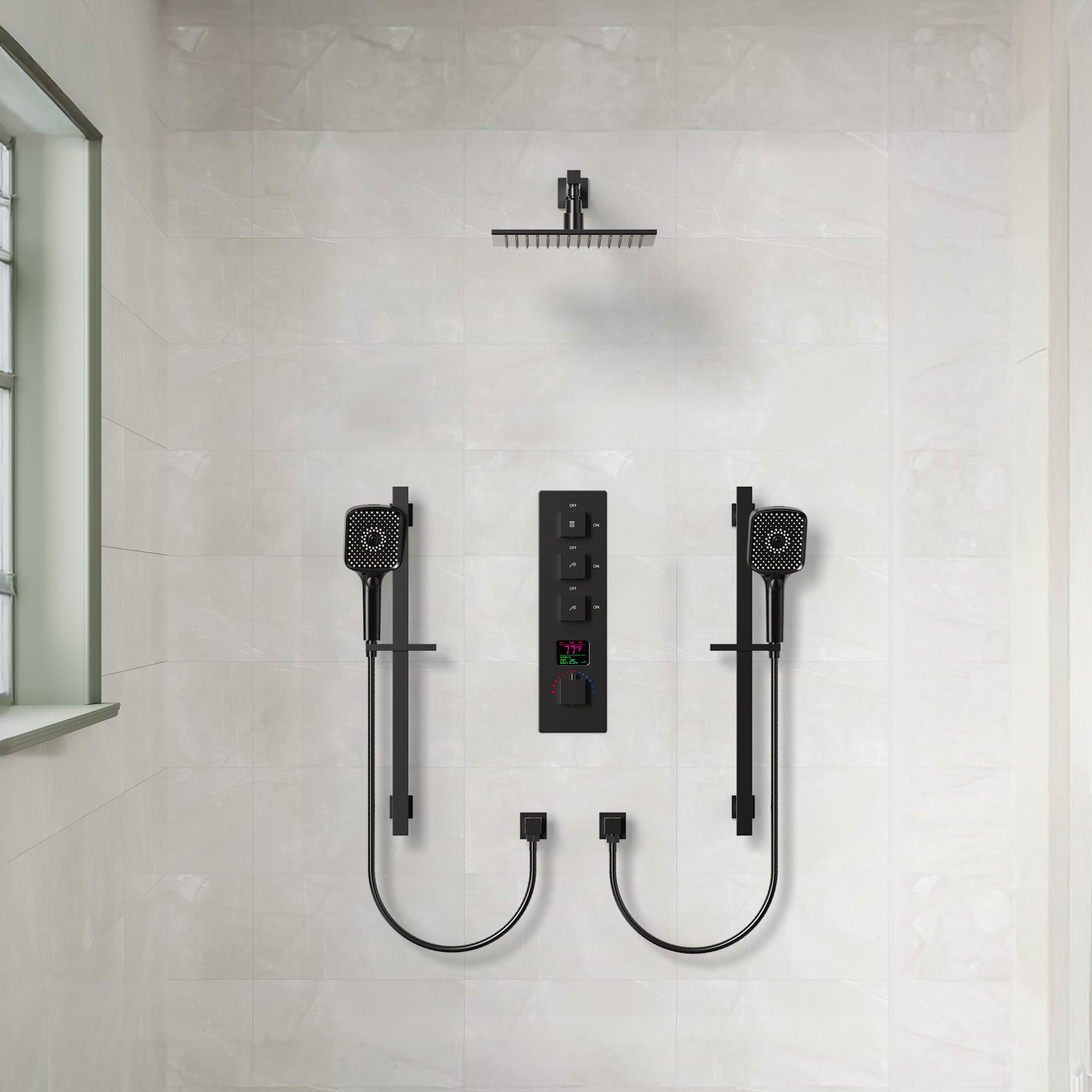 EVERSTEIN SFS-1073-BK12 Showerhead-Bar-Panels - View #4