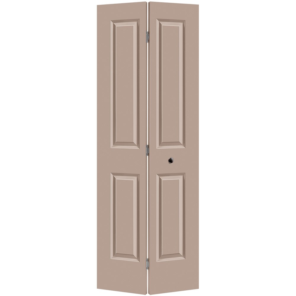 Masonite 1316243 Traditional 30-in x 80-in Sandpiper 4 panel square Smooth Hollow core Prefinished Molded composite Closet Bifold Door ( Hardware Included )