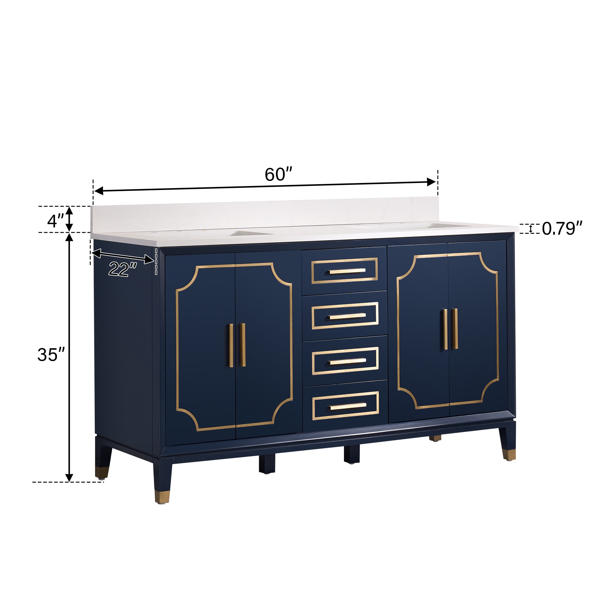 Forclover JSEX60BGLT Bath-Vanity-Combo - View #14