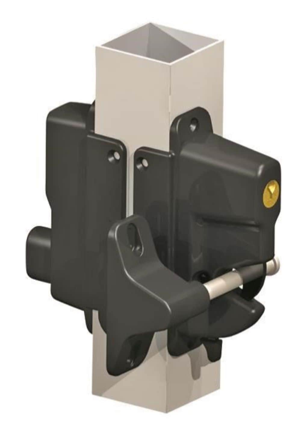 Capital Railing GHKEYB 2-Inches Black Metal Gate latch For Multiple fence types