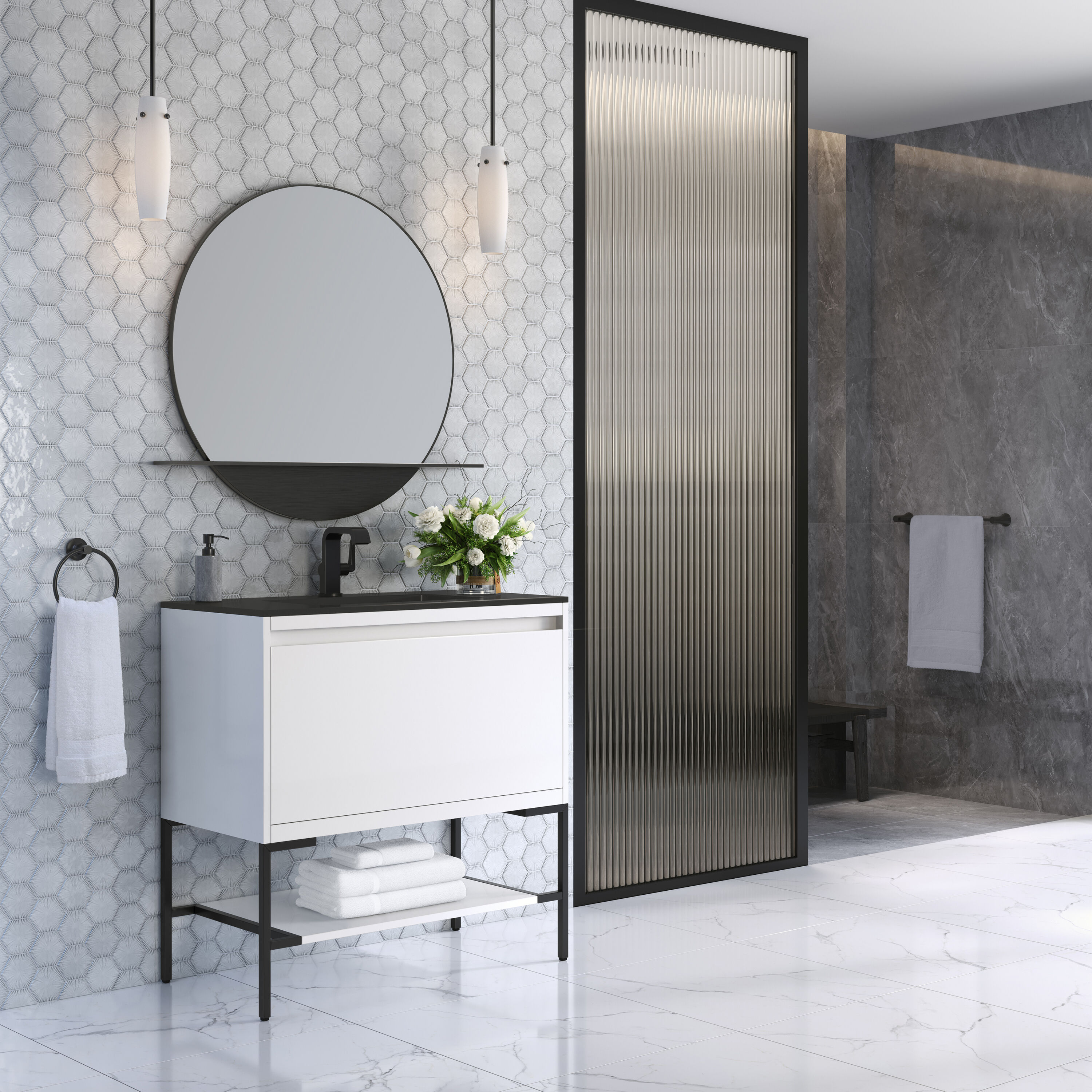 James Martin Vanities 805-V35.4-GW-MB-CH Bath-Vanity-Combo - View #5