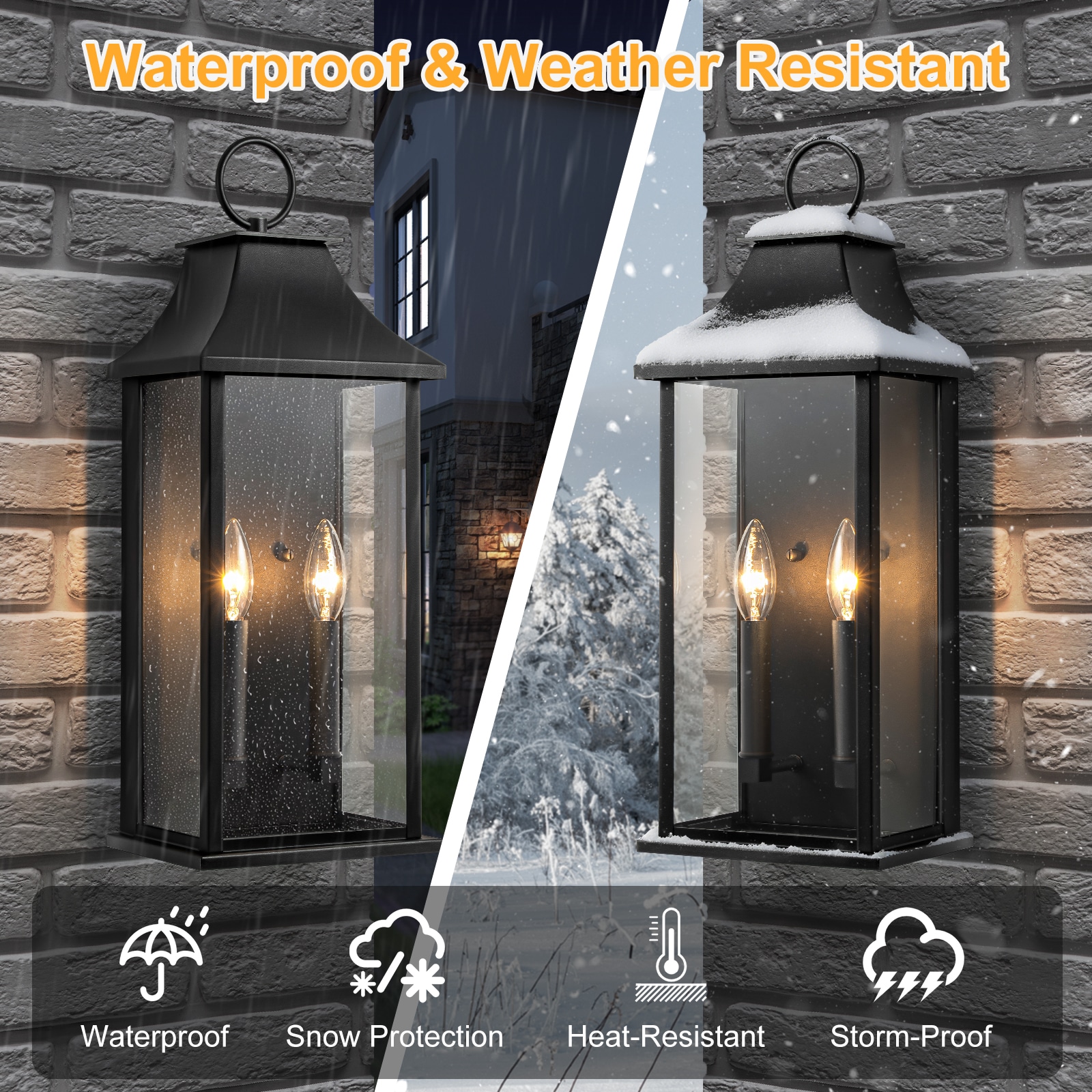 Maxax 7076-2BK Outdoor-Wall-Lighting - View #3