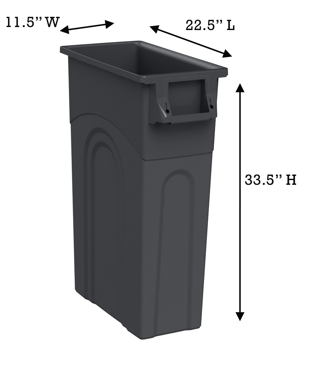 Project Source 23- Gallons Black Plastic Touchless Kitchen Trash Can Indoor  in the Trash Cans department at