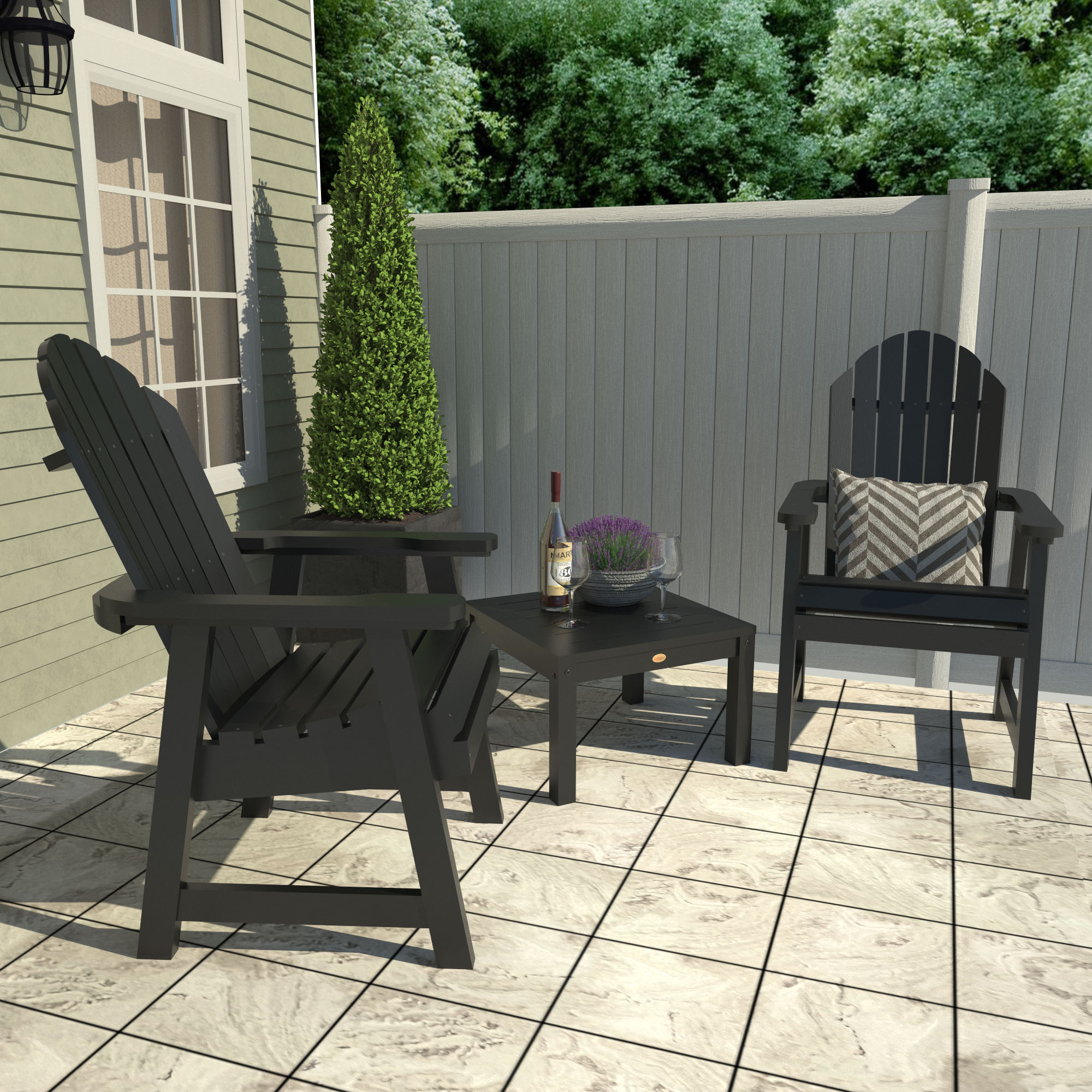 highwood AD-KITCHDA2-BKE 3 -Piece Patio Conversation Set