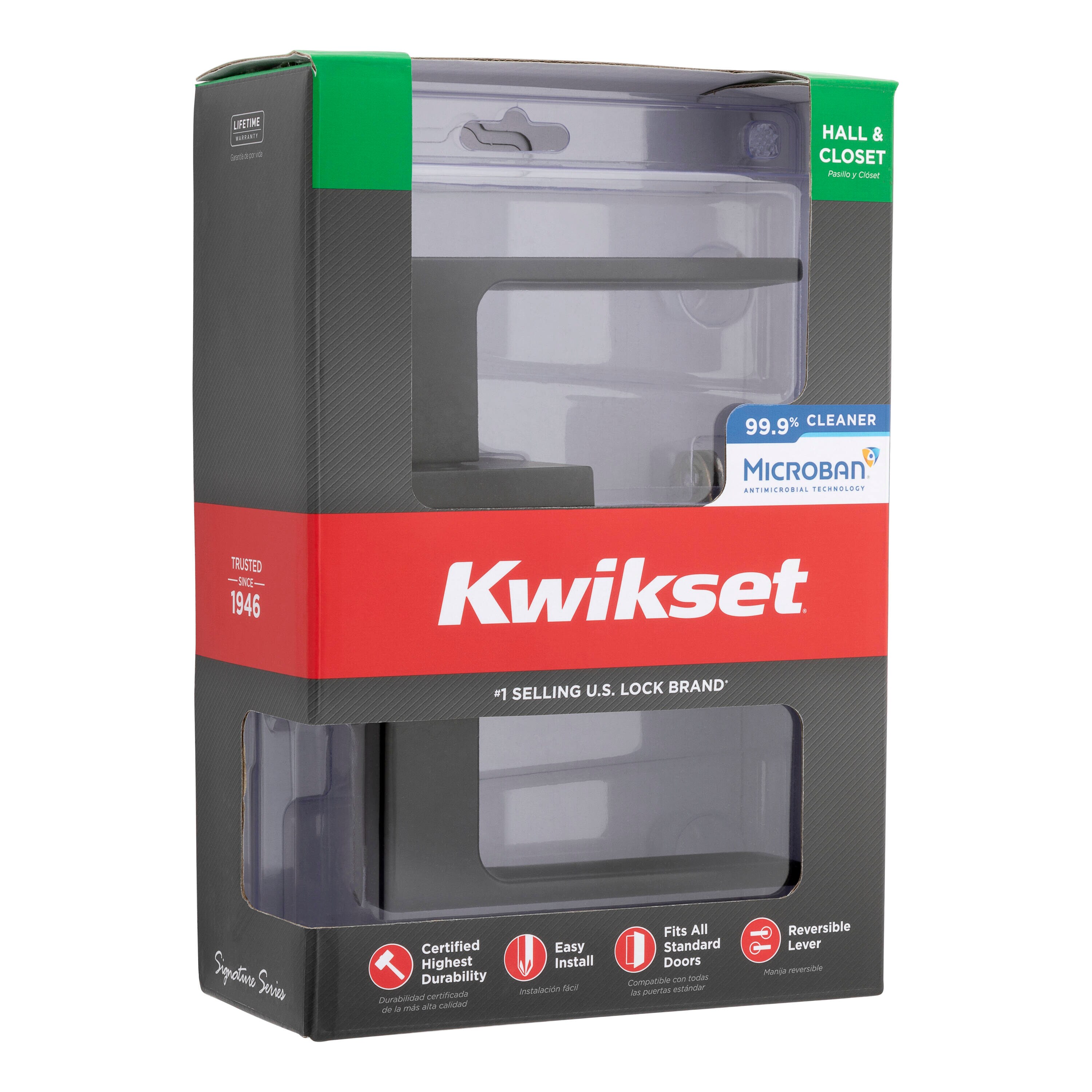 Kwikset Signature Series Signature Singapore Matte Black Universal