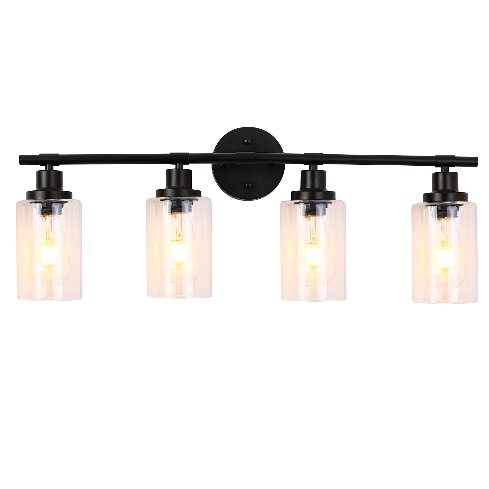 LamQee 06FTL0156CGD 31.5-in 4 -Light Brushed White Transitional Vanity light