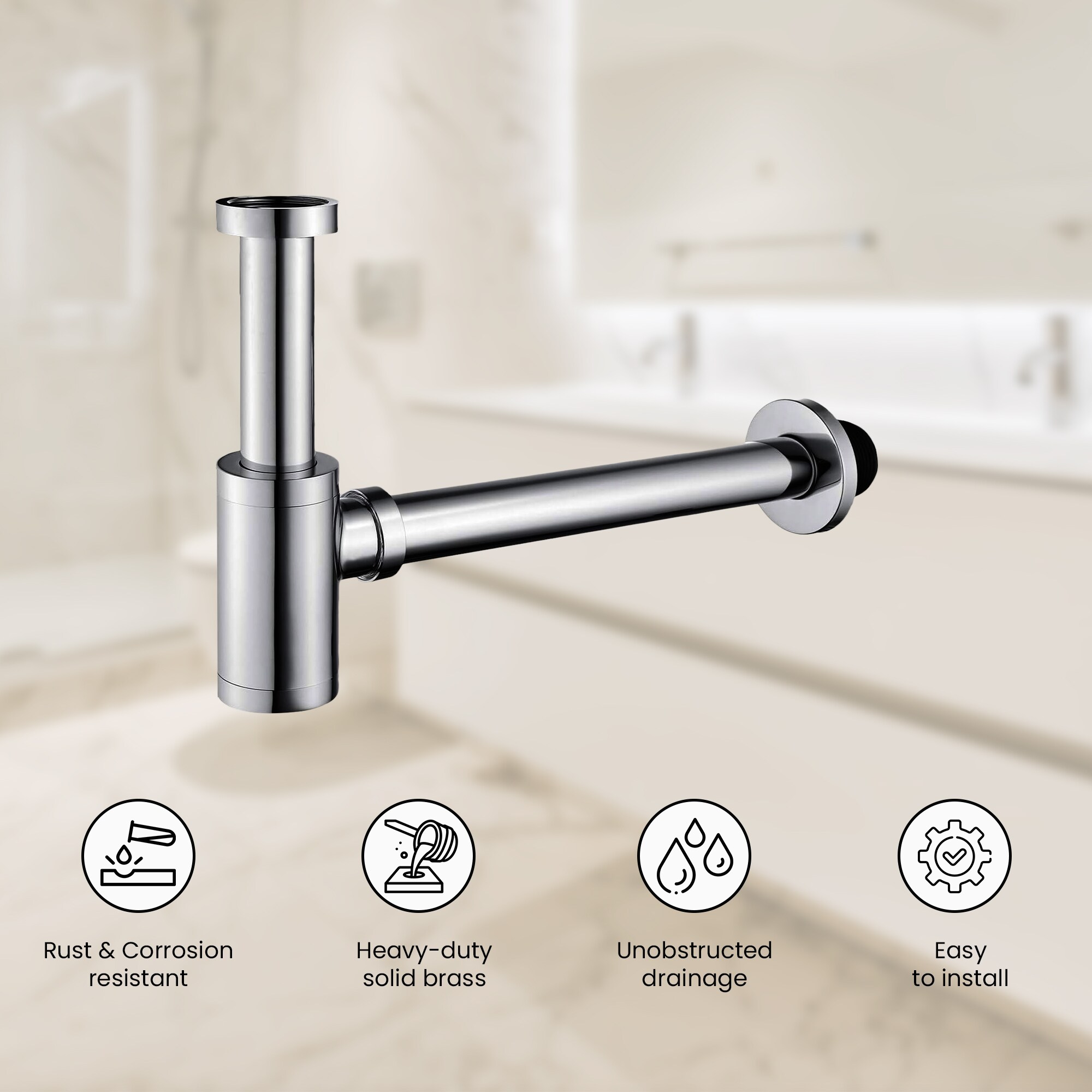 Ayna Decors APT40101BN Under-Sink-Tubular-Drainage - View #3
