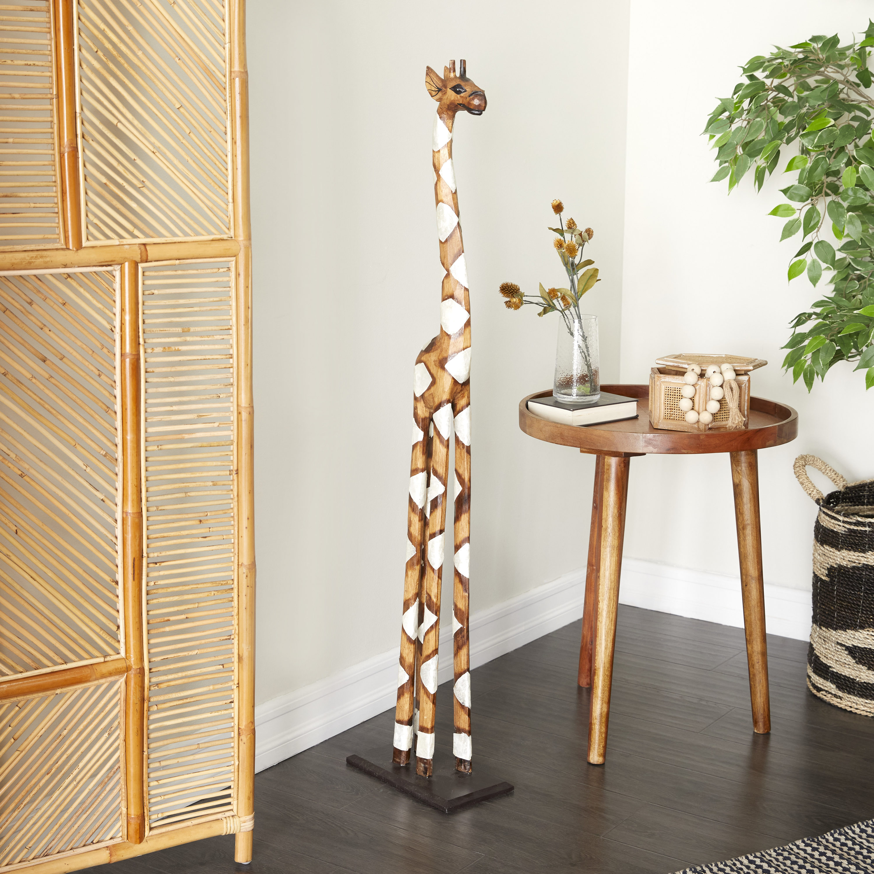 Grayson Lane 36679 White Wood Eclectic Sculpture
