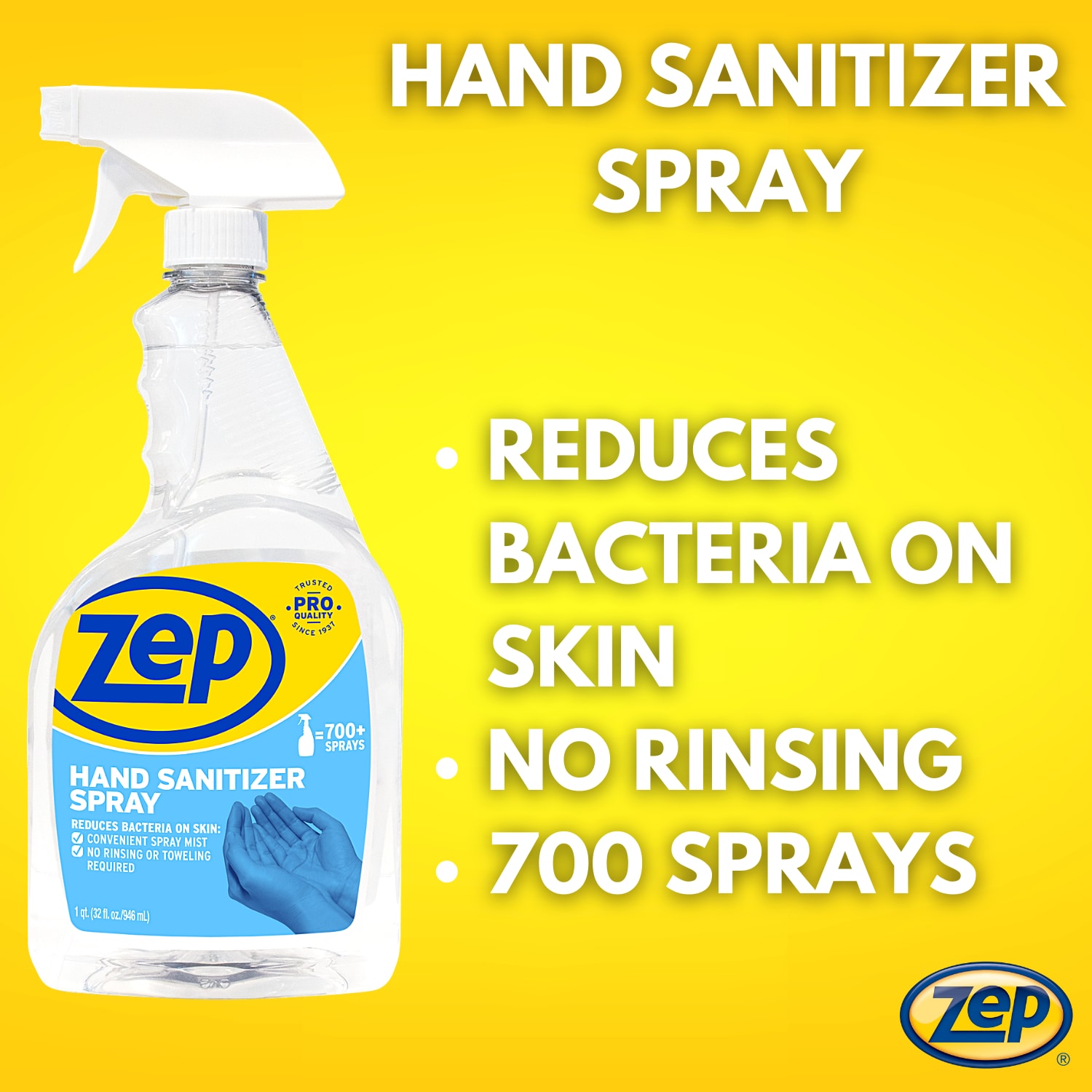 Zep 12-Pack 32-oz Fragrance-free Hand Sanitizer Bottle Spray at