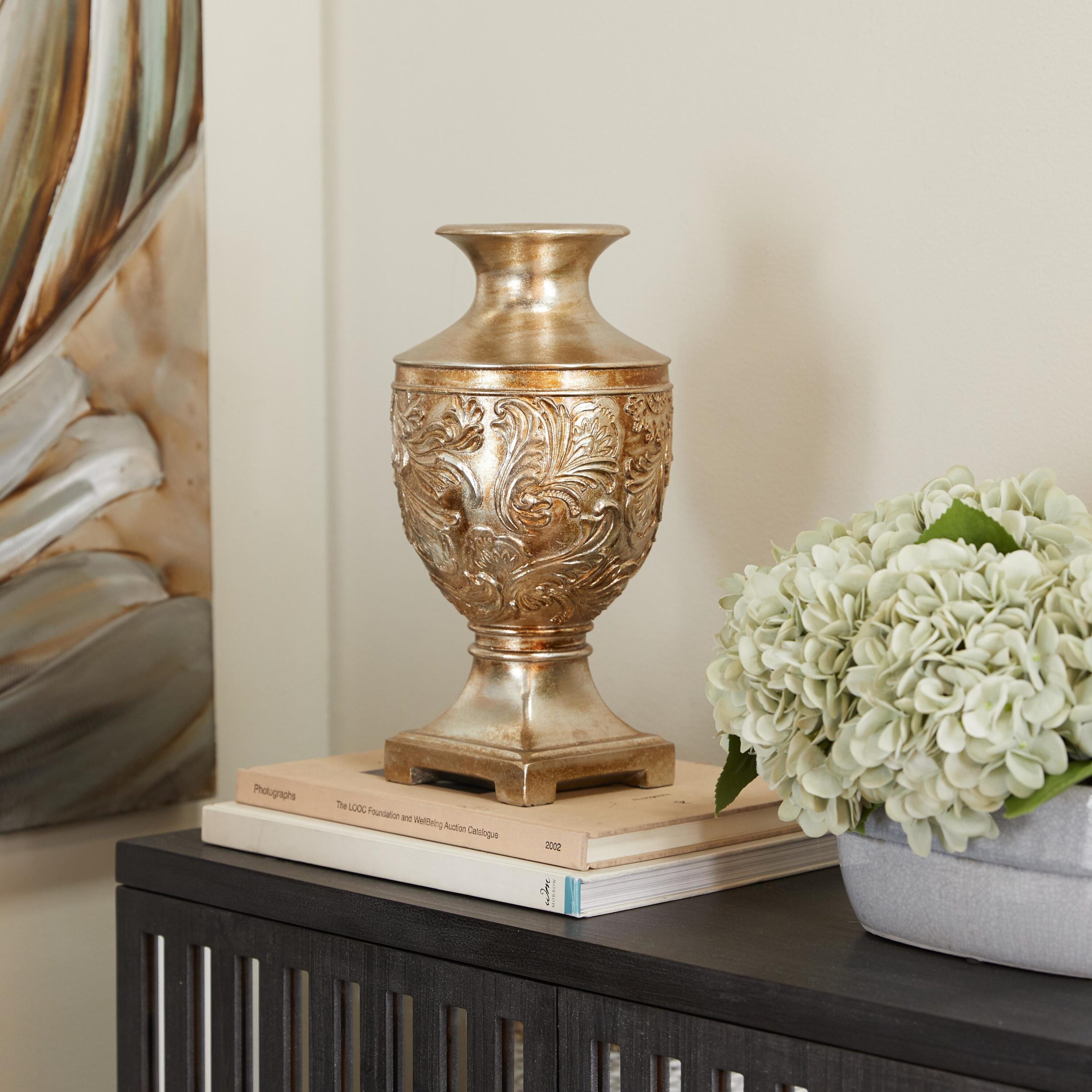 Grayson Lane 66892 Gold Stone Art deco Vase