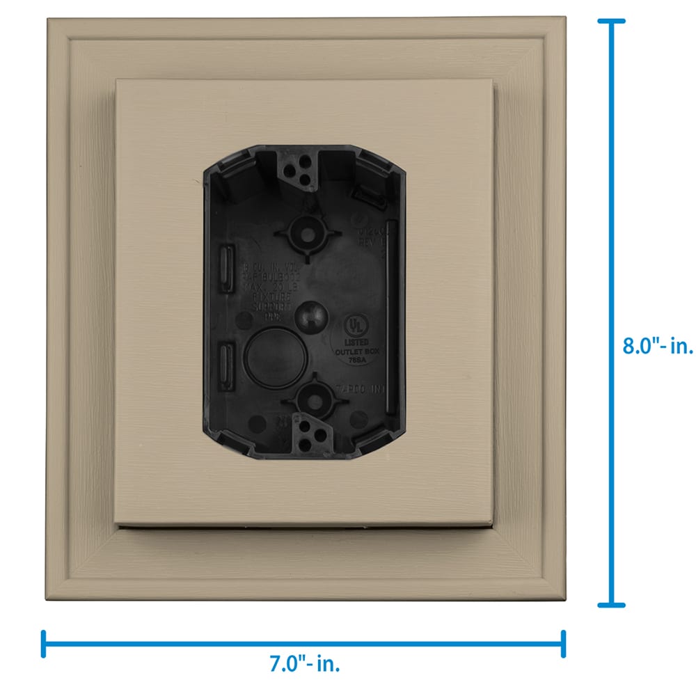 Builders Edge 7 In X 8 In Clay Vinyl Electrical Mounting Block In The Mounting Blocks Department