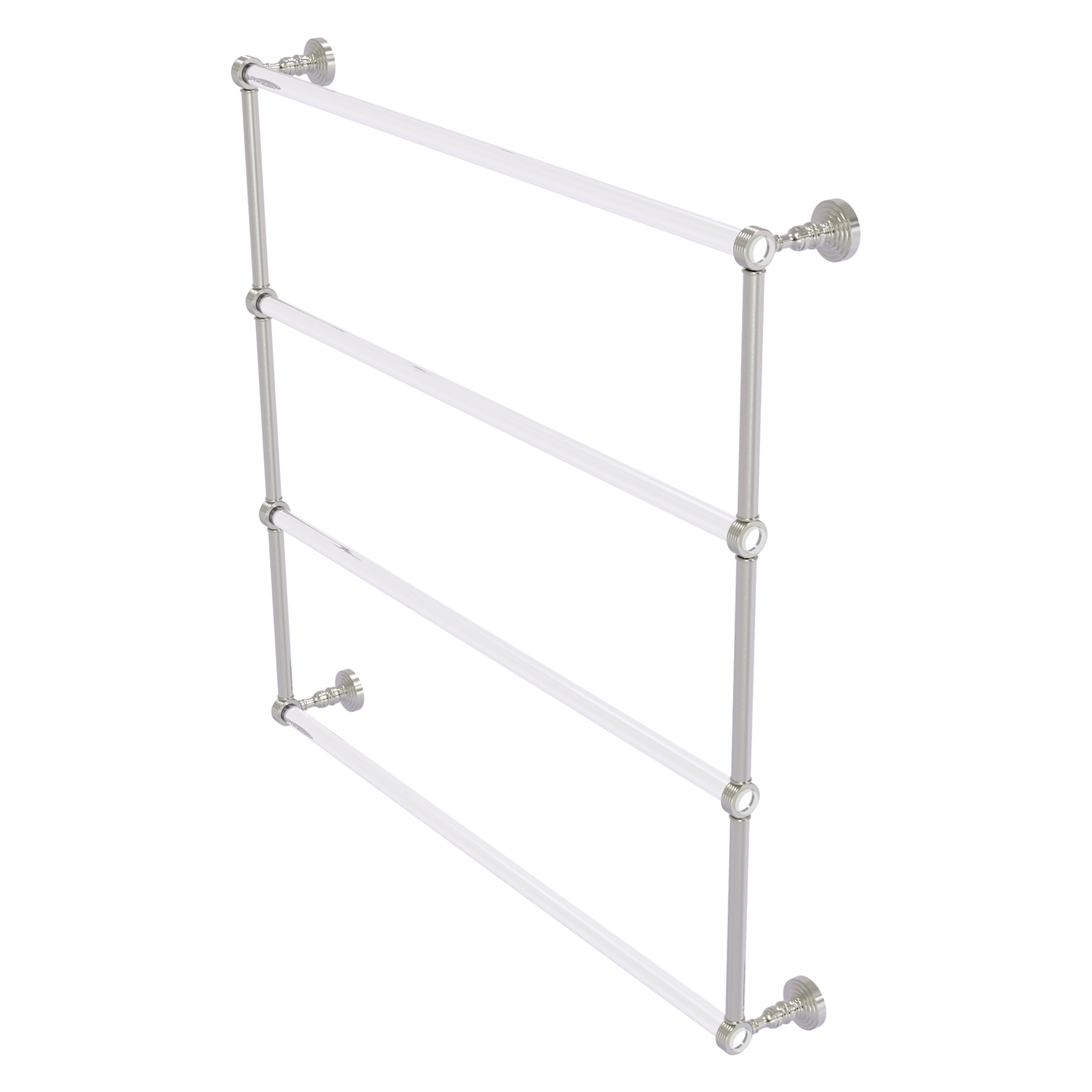 Allied Brass PG-28G-36-SN Pacific Grove 36-in double Satin Nickel Wall mount 4-tier Towel Bar