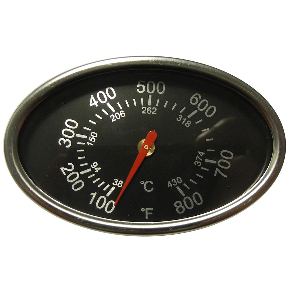 Heavy Duty BBQ Parts Rectangle Grill Thermometer at