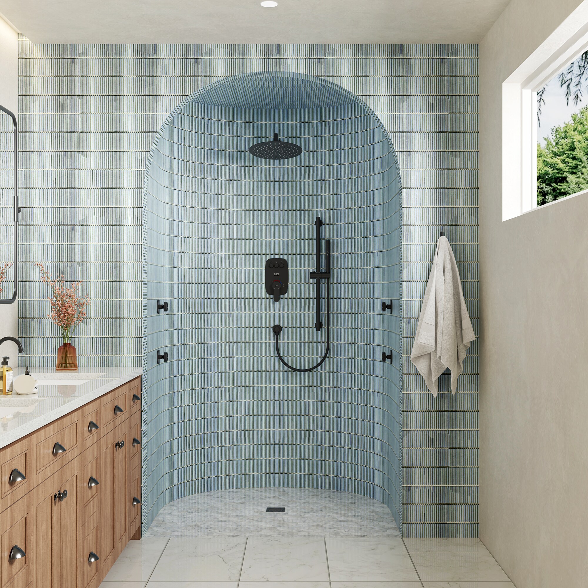 CASAINC TC02-BN Showerhead-Bar-Panels - View #2