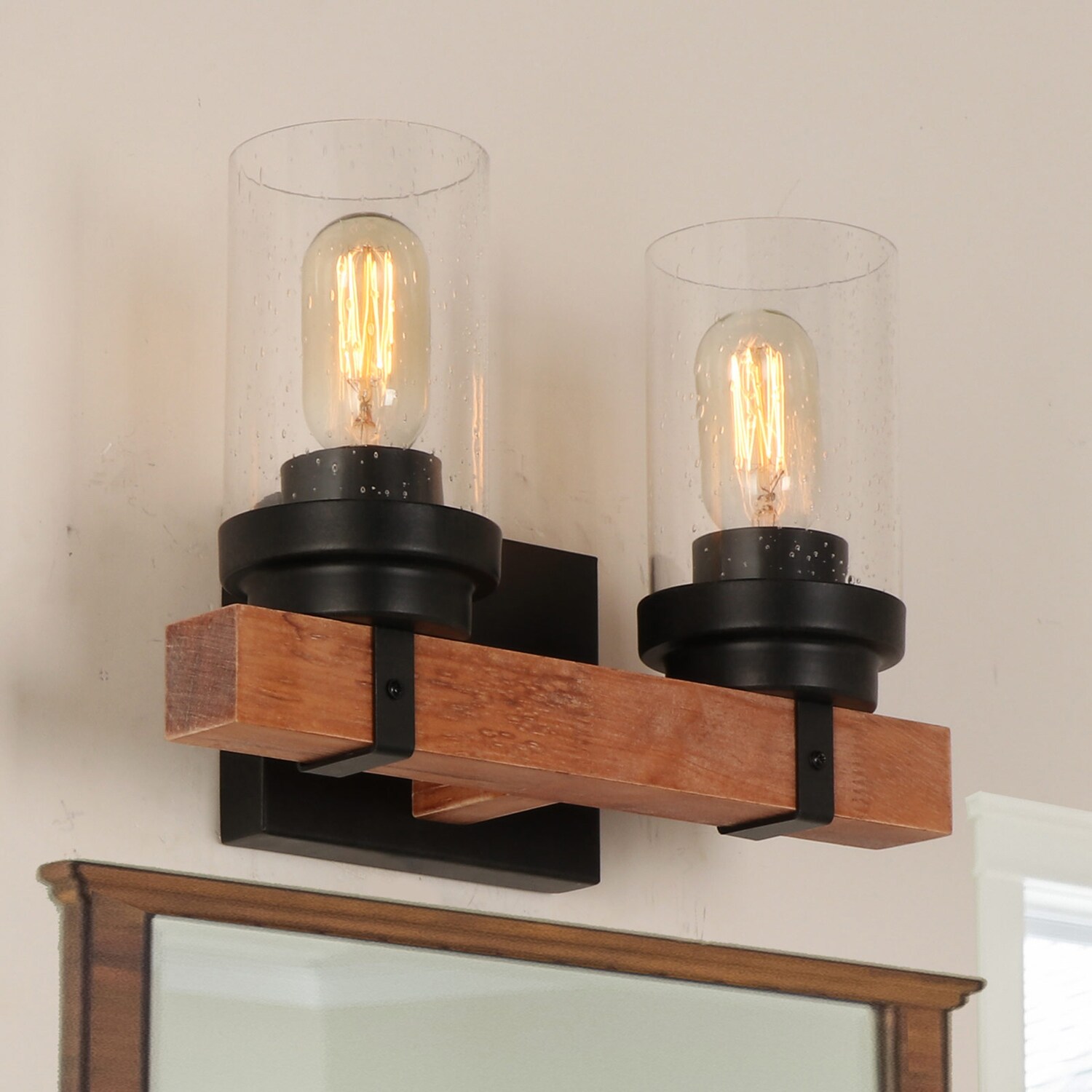 Antique Wood Vanity Lights at Lowes.com