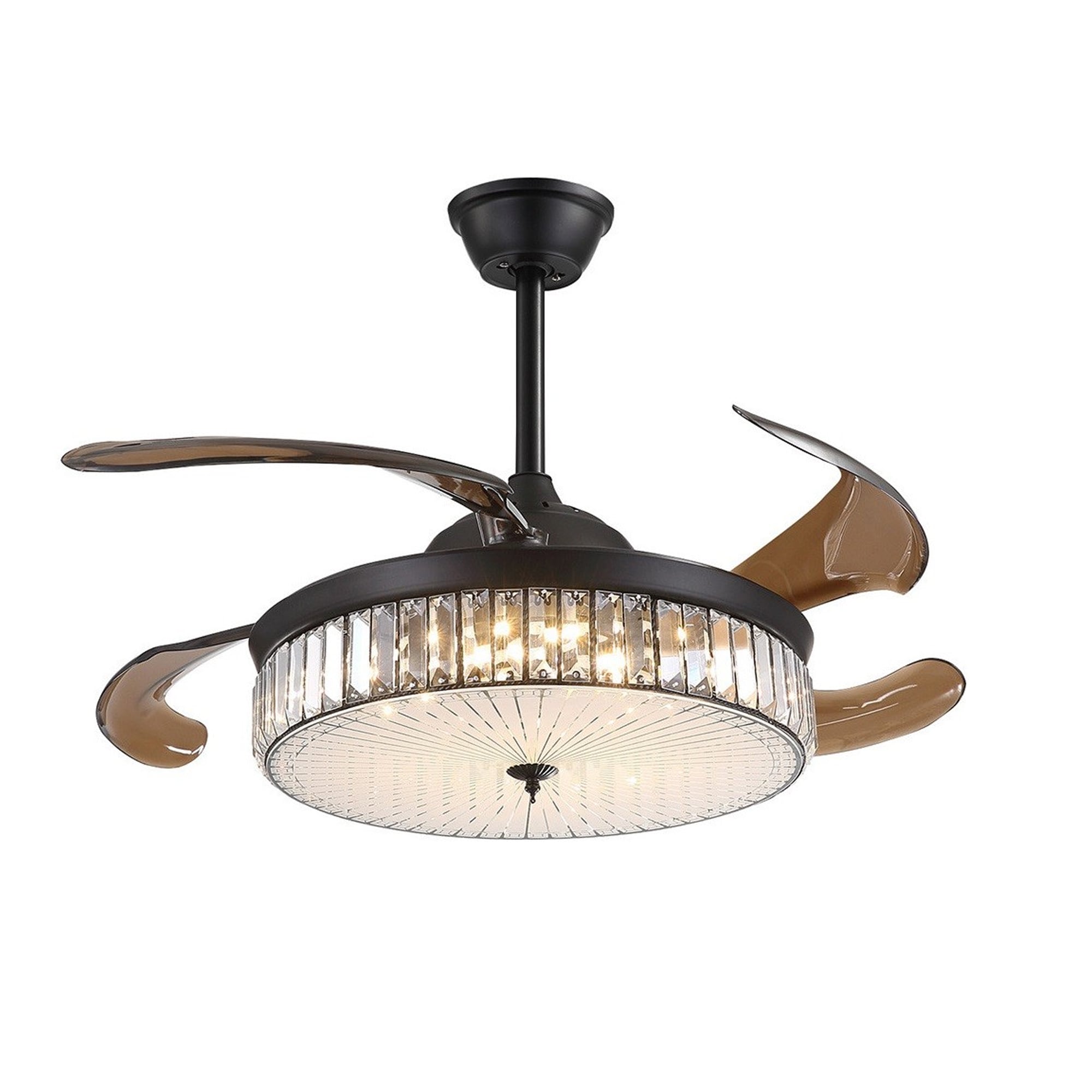 Antoine LSFD-38 10-in Color-Changing Integrated LED Bronze with Brown Blades Fandelier Ceiling Fan With Light - Remote Included ( 4 -Blade )