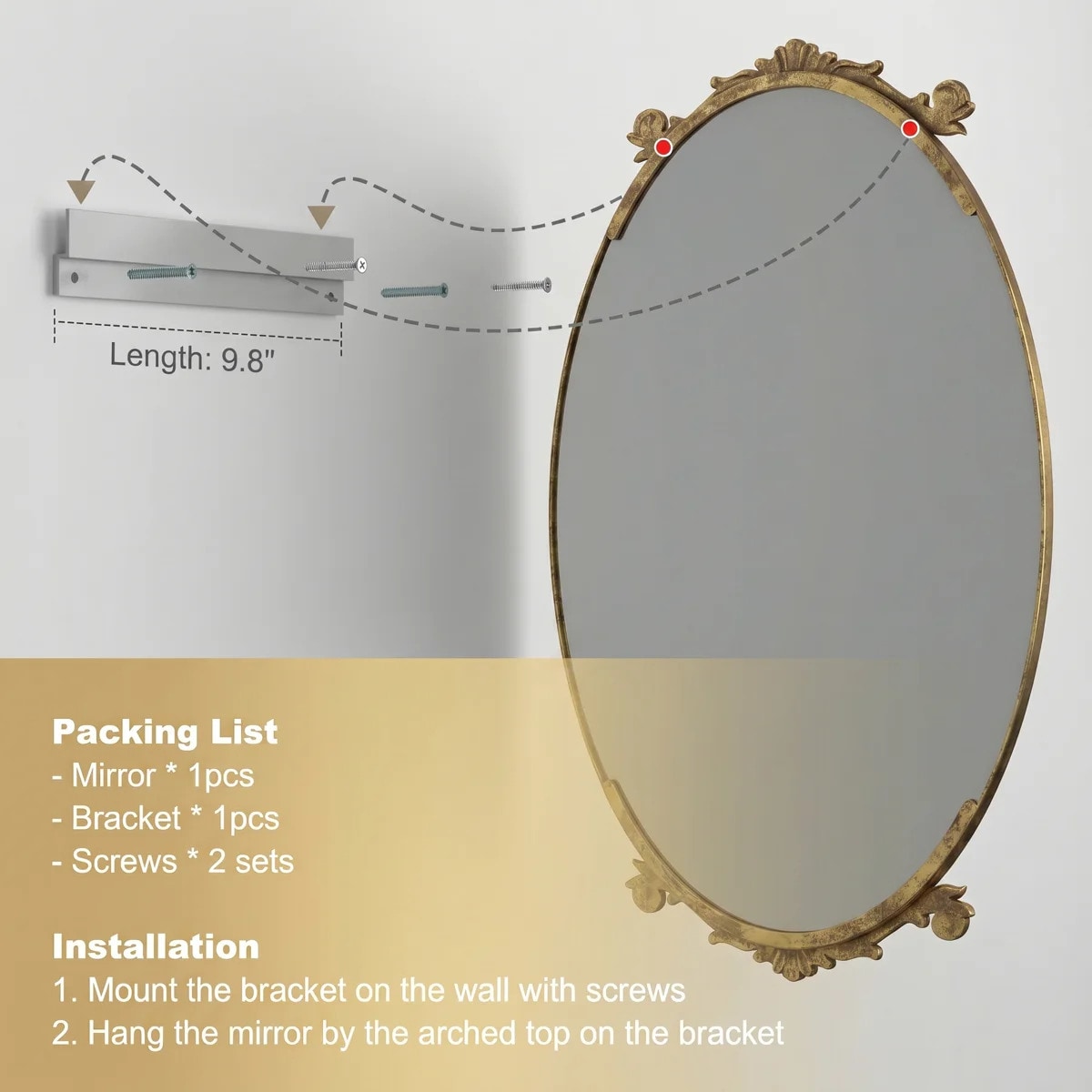YQP YQP-AC-G10070 Framed-Bath-Mirrors - View #5