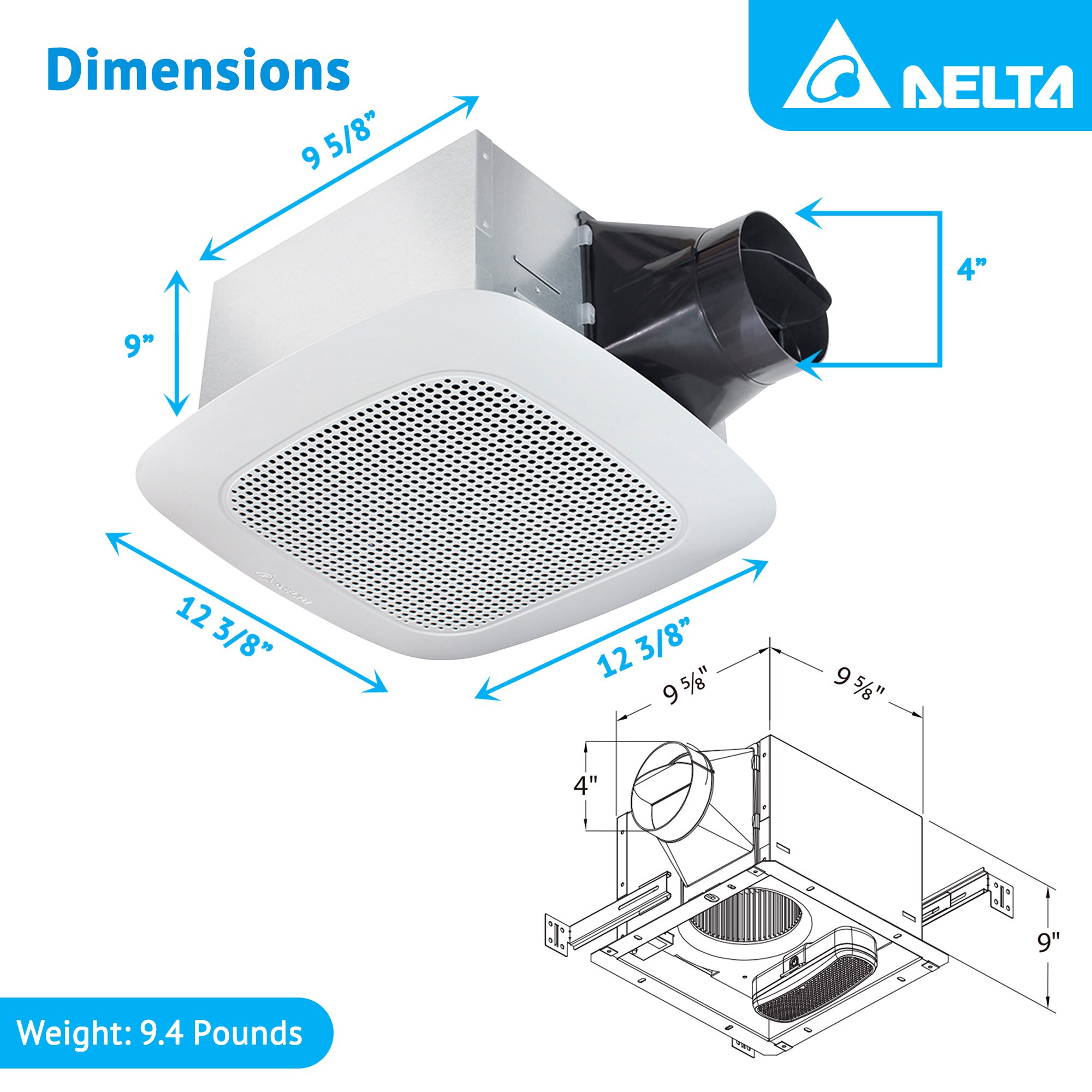 Delta Breez VFB25ADBT Gable-Vent-Fans - View #2