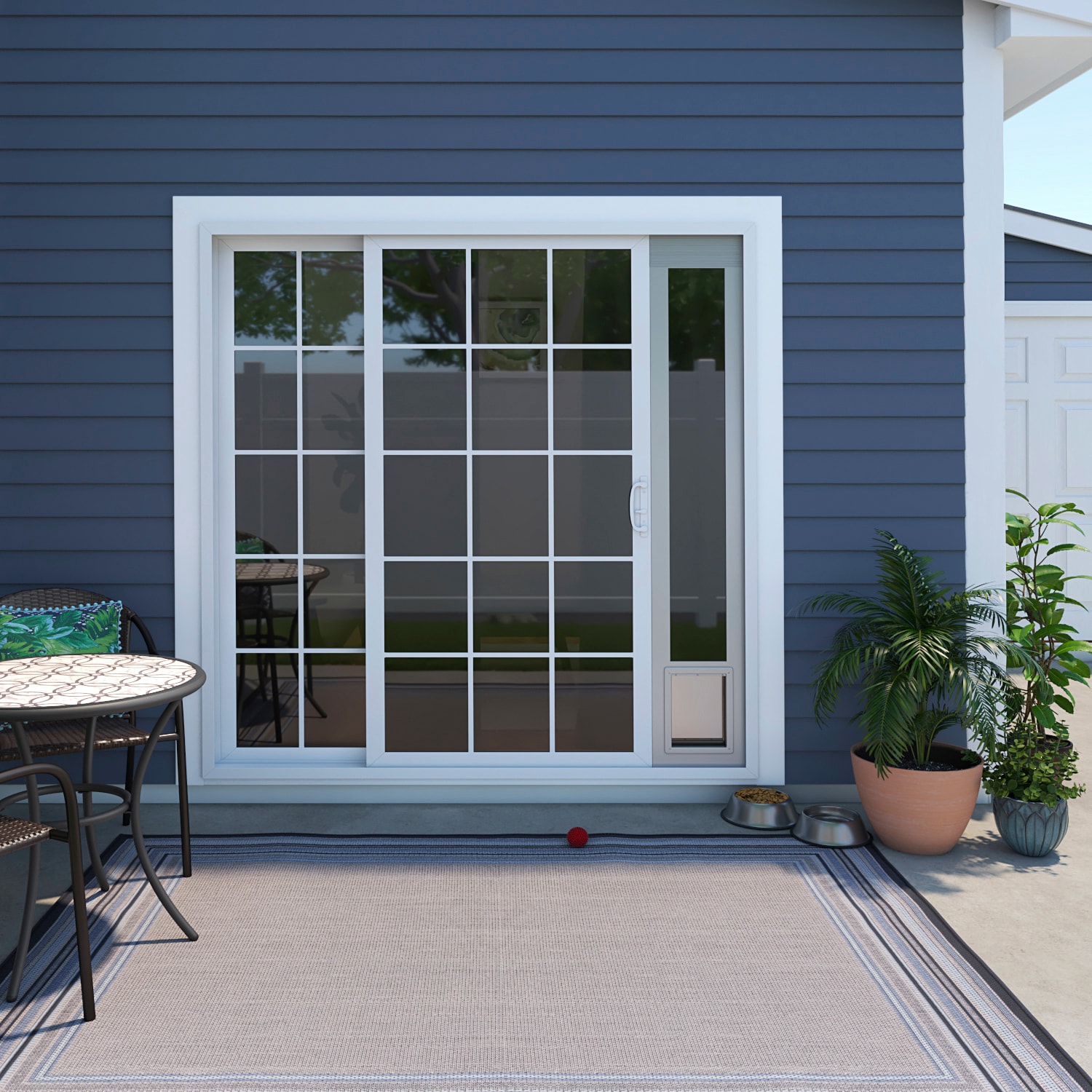 Lowes sliding glass door with 2024 doggie door