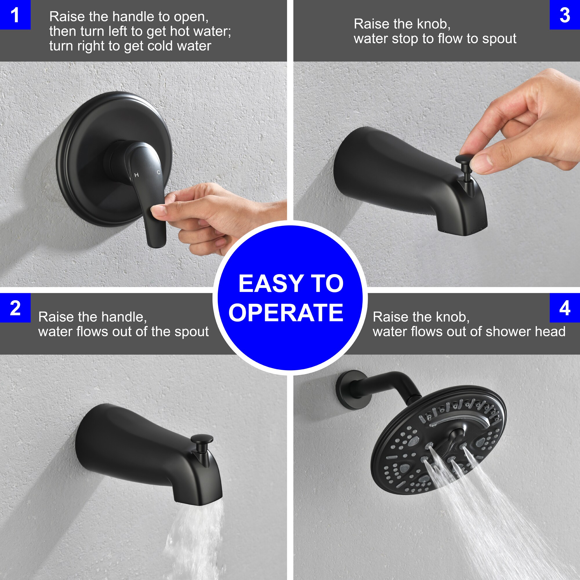 WELLFOR GIG-125754 Tub-Shower-Faucets - View #9