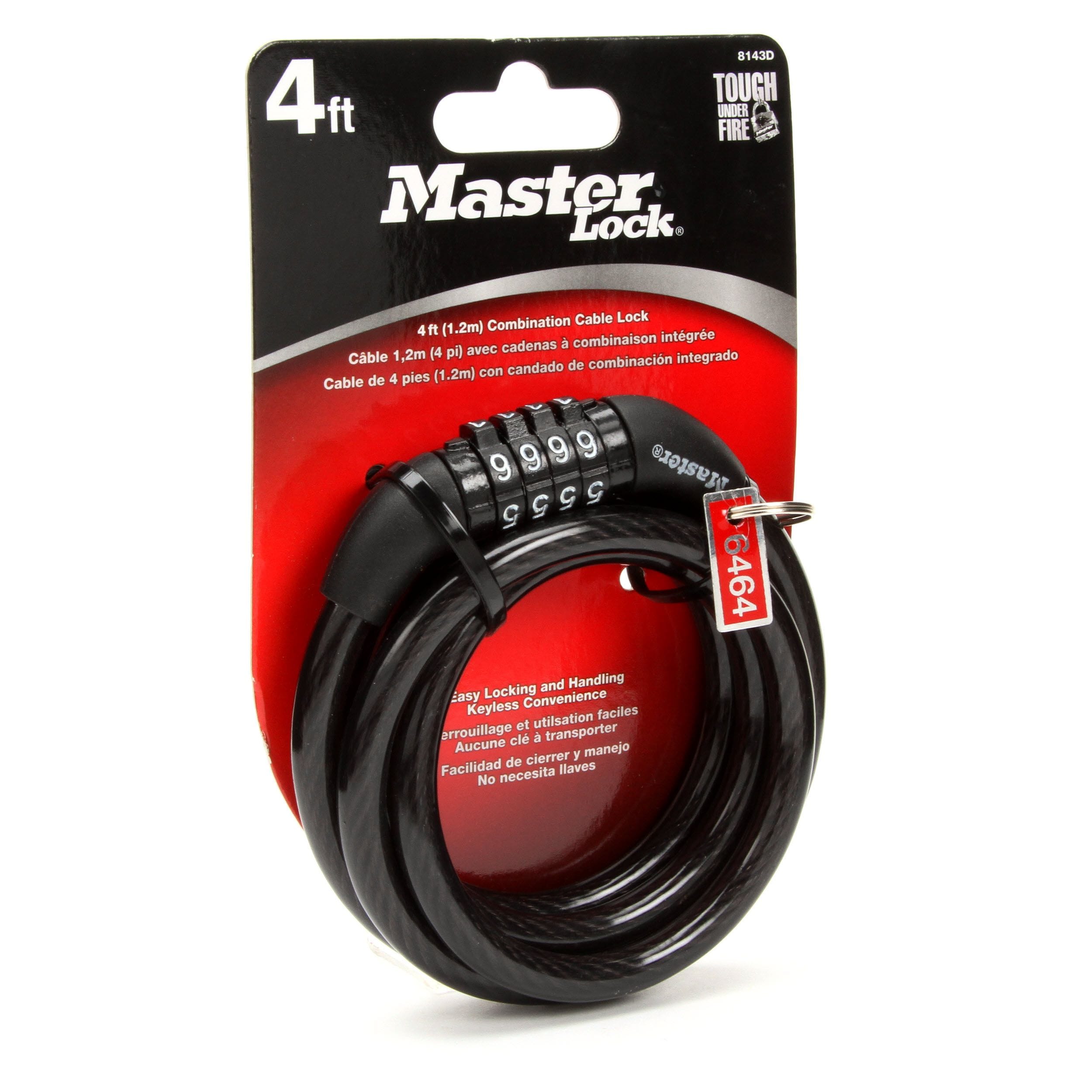 Master Lock 48-in Combination Bike Cable Lock in the Cable Locks department  at Lowes.com