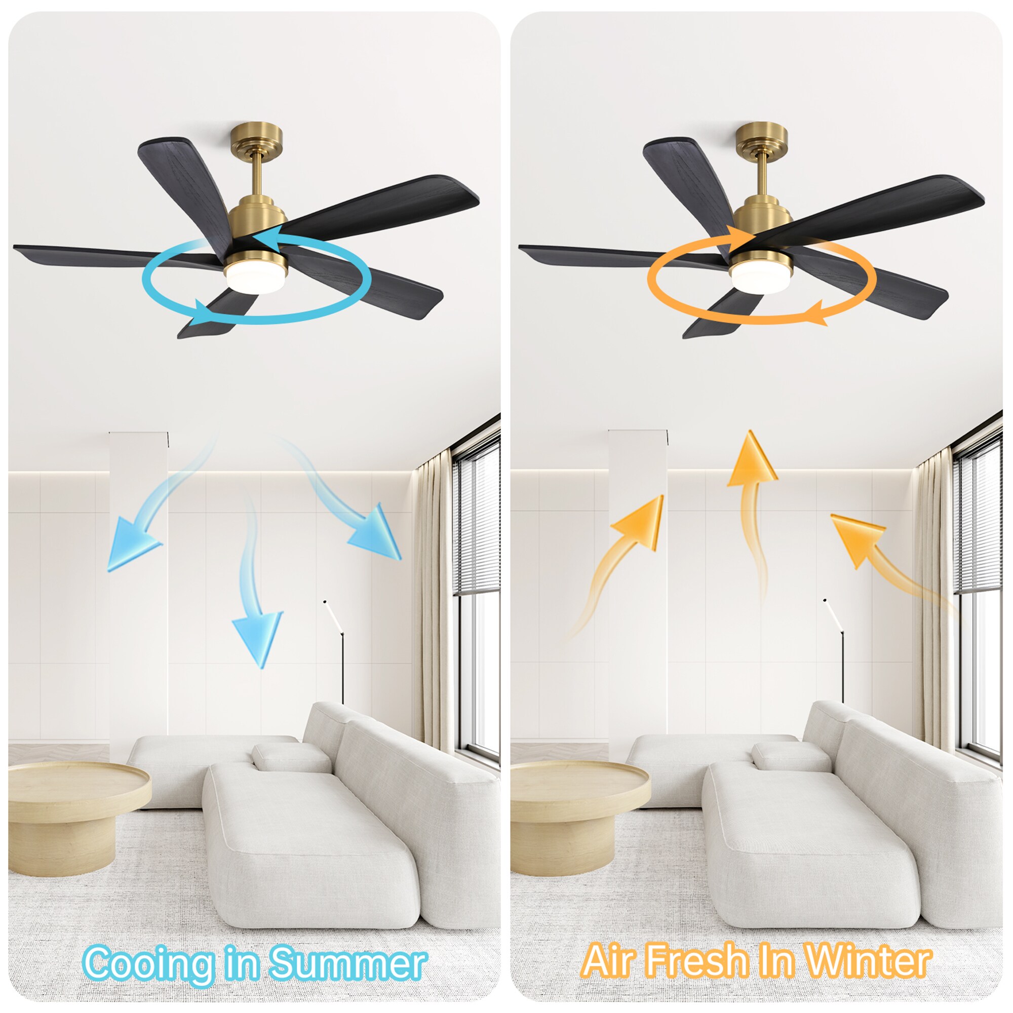SINOFURN SYD130011GD Ceiling-Fans - View #3