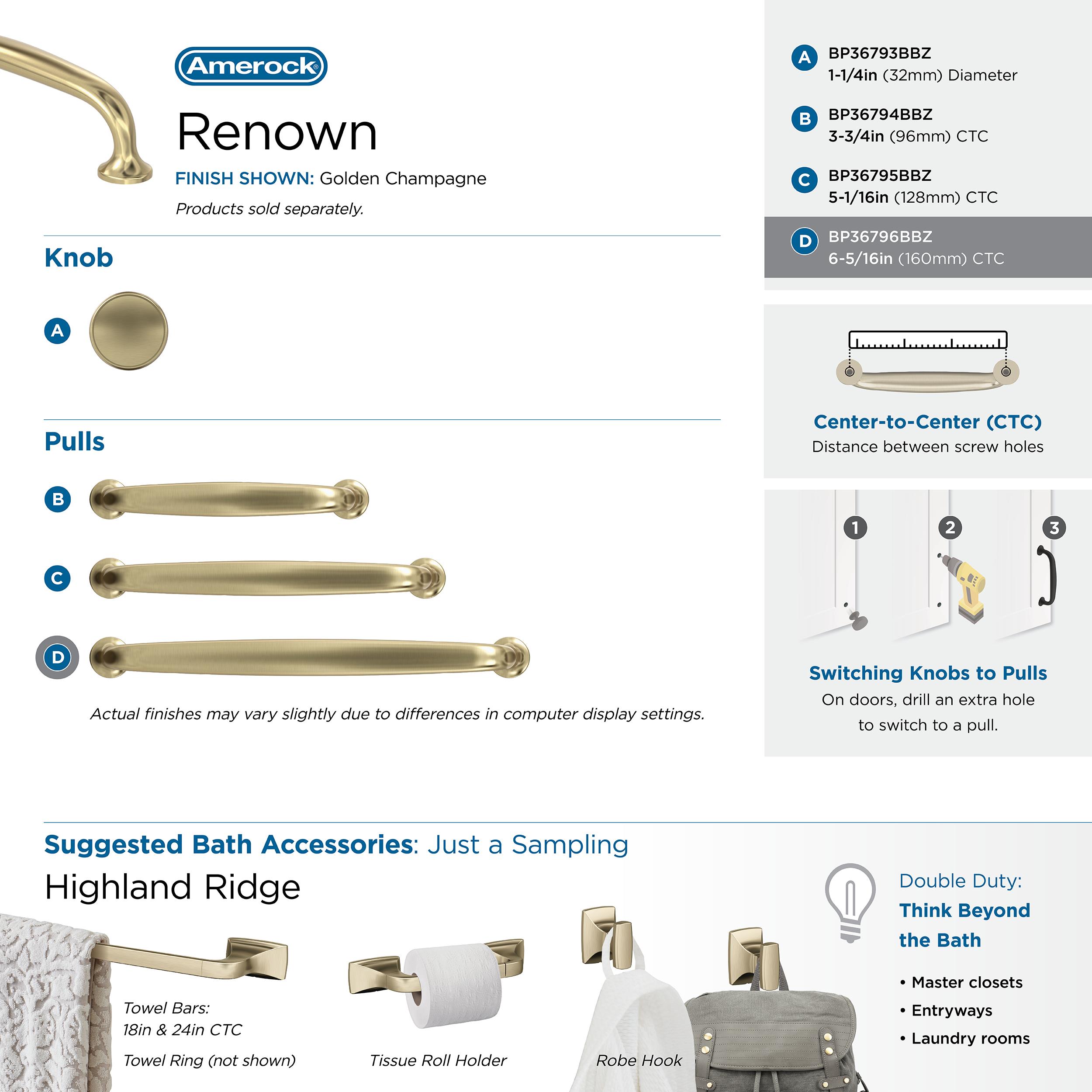 Amerock BP36796BBZ Cabinet-Pulls - View #3