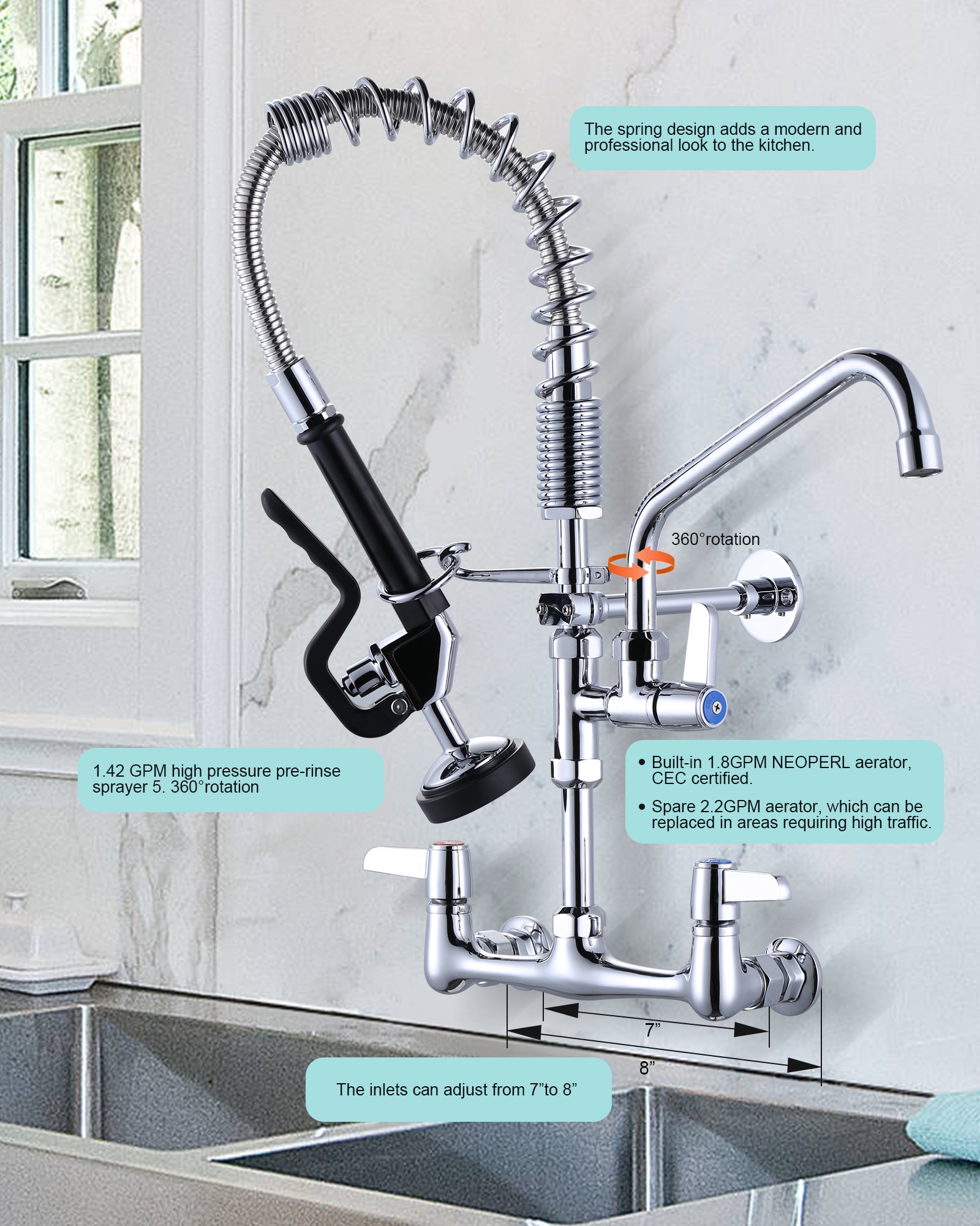 WOWOW 2318400C-21 Kitchen-Faucets - View #4