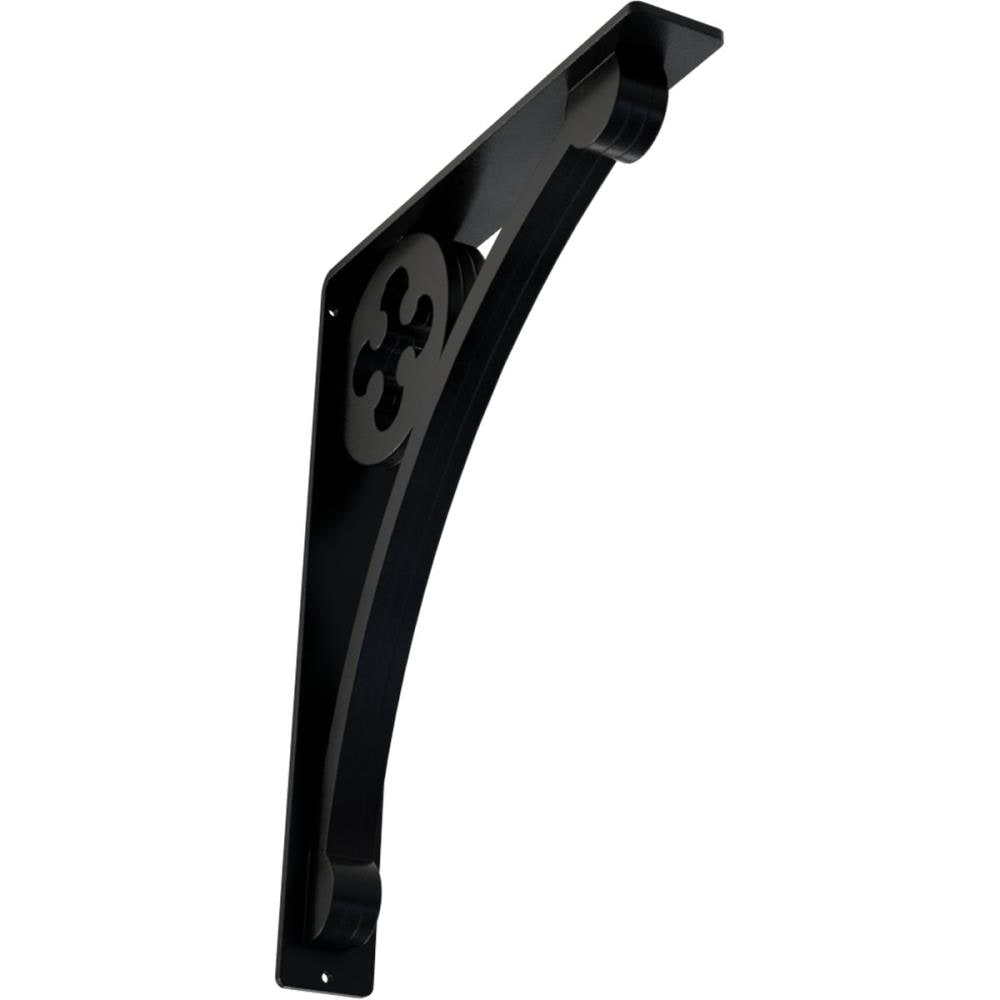 Ekena Millwork BKTM02X12X15TCR Crawley 12-in x 2-in x 15-in Black Wrought iron Countertop support bracket