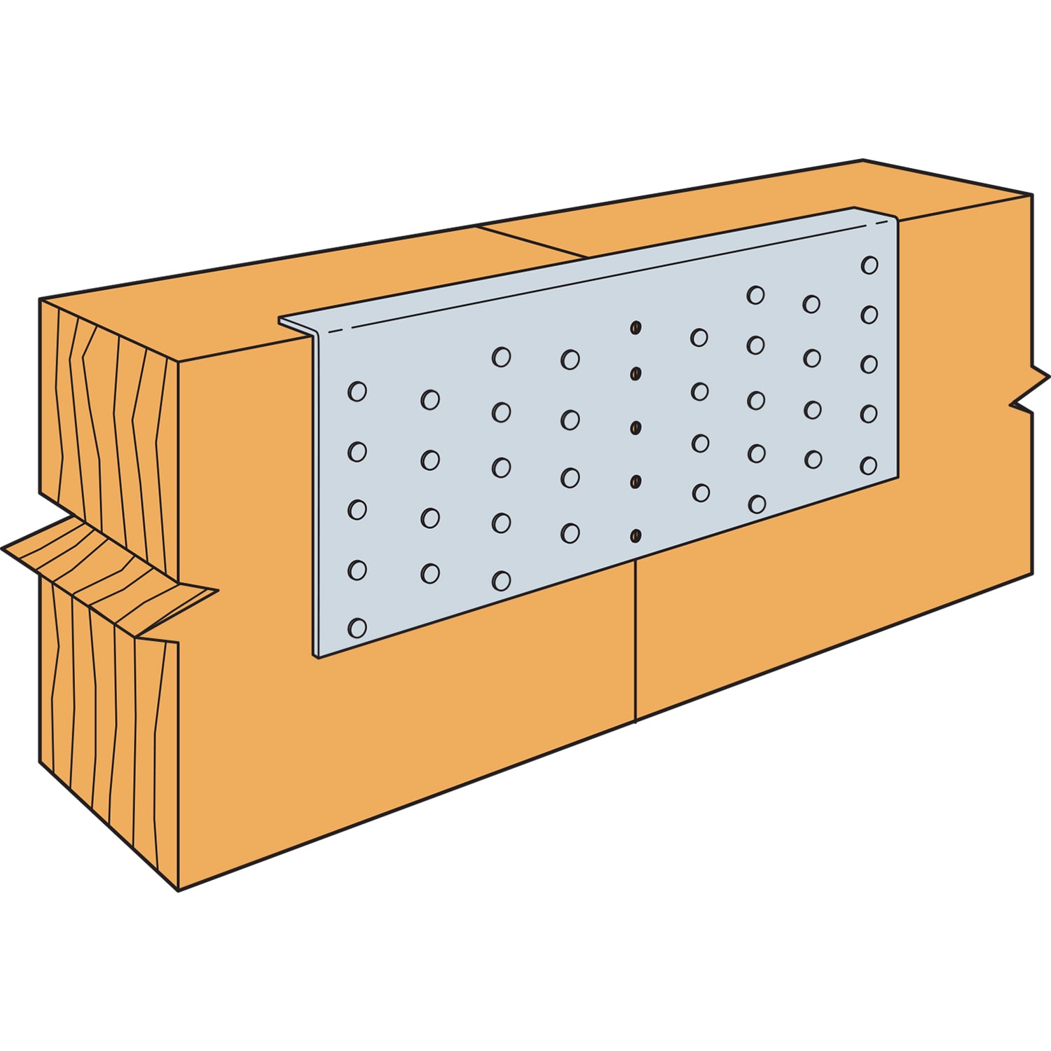 Simpson Strong-Tie 9-in 20-Gauge Galvanized Steel Tie Plate Wood To ...