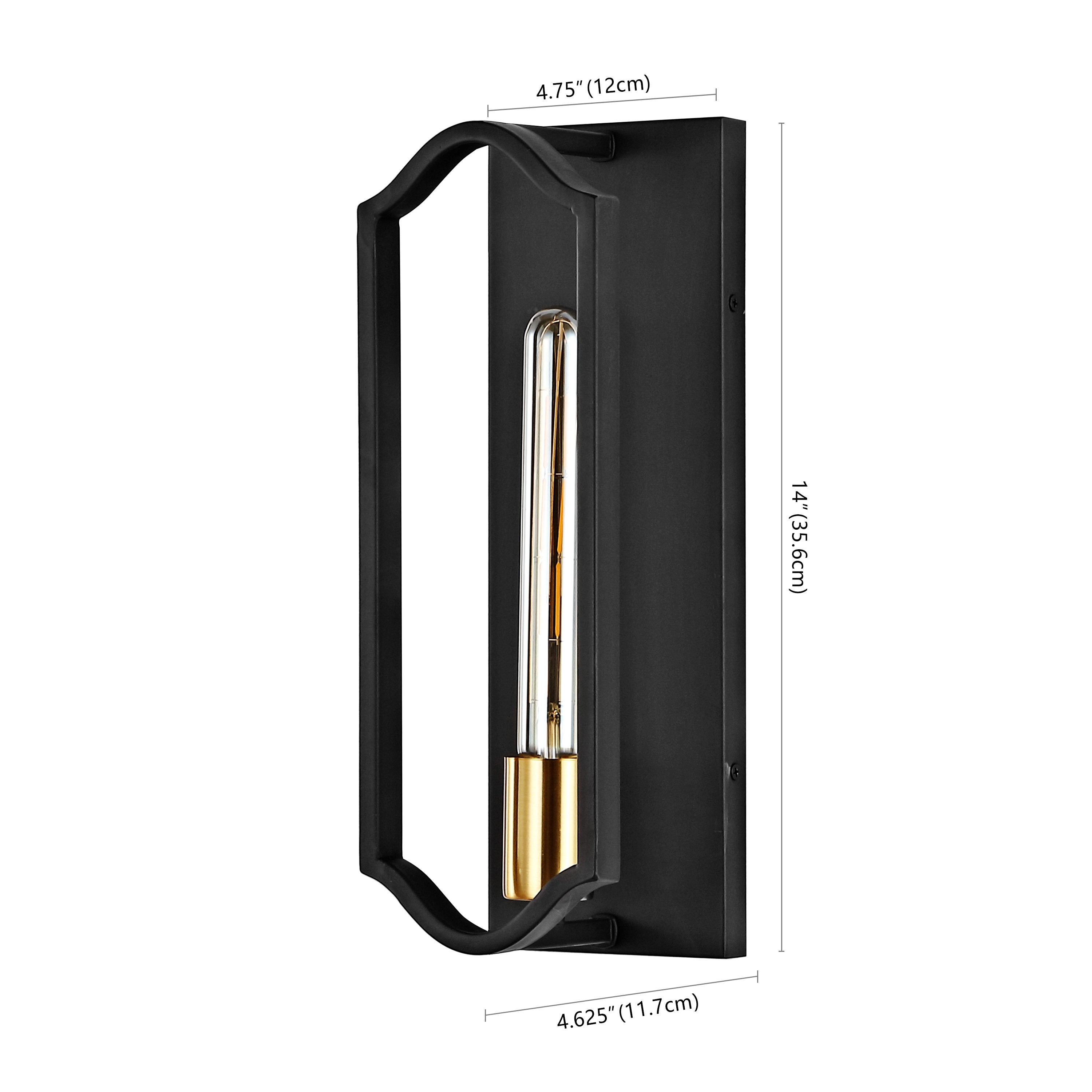 Black and Bronze Iron Dimmable Wall Sconce Light