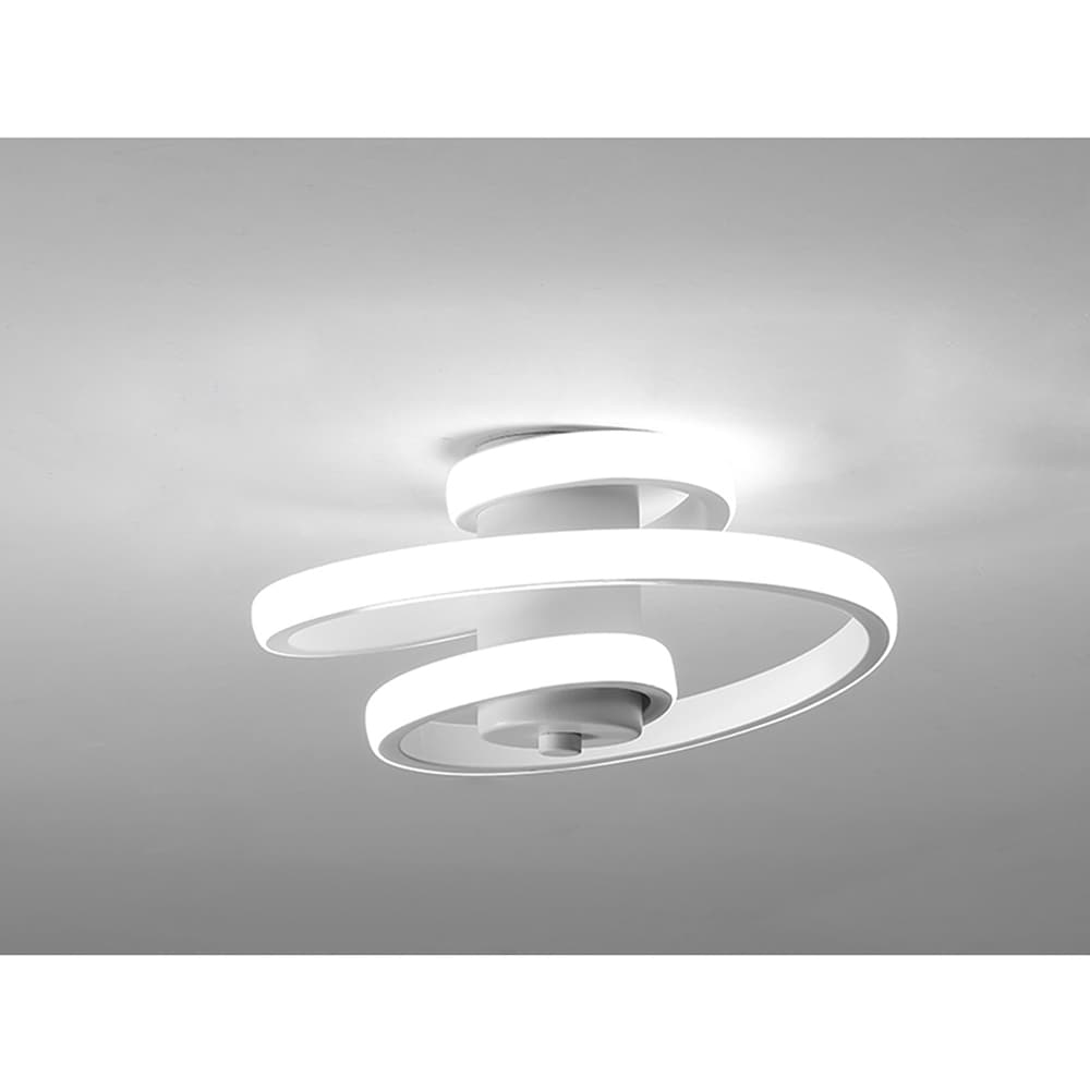 Oukaning HG-ZYLLJM-4343 1 -Light 9-in Brushed White Integrated LED Flush Mount Light