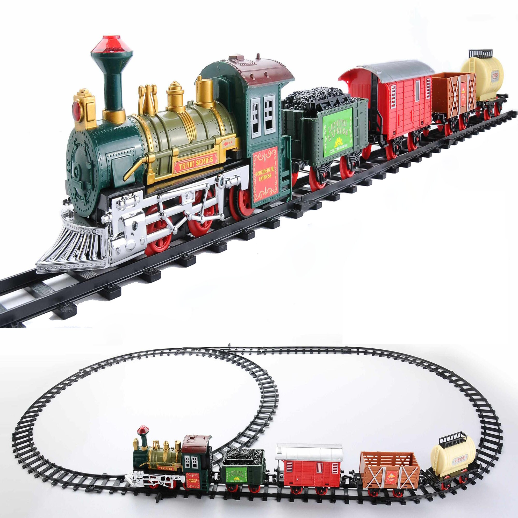 Northlight 3.75-in Lighted Animatronic Train Battery-operated Christmas ...
