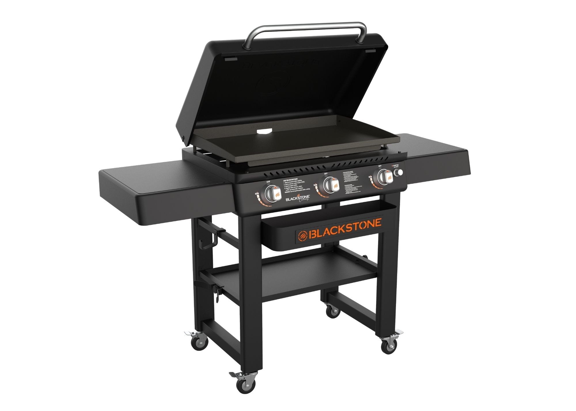 Blackstone 3 - Burner Free Standing Liquid Propane 48000 BTU Gas Grill with  Side Burner and Cabinet & Reviews