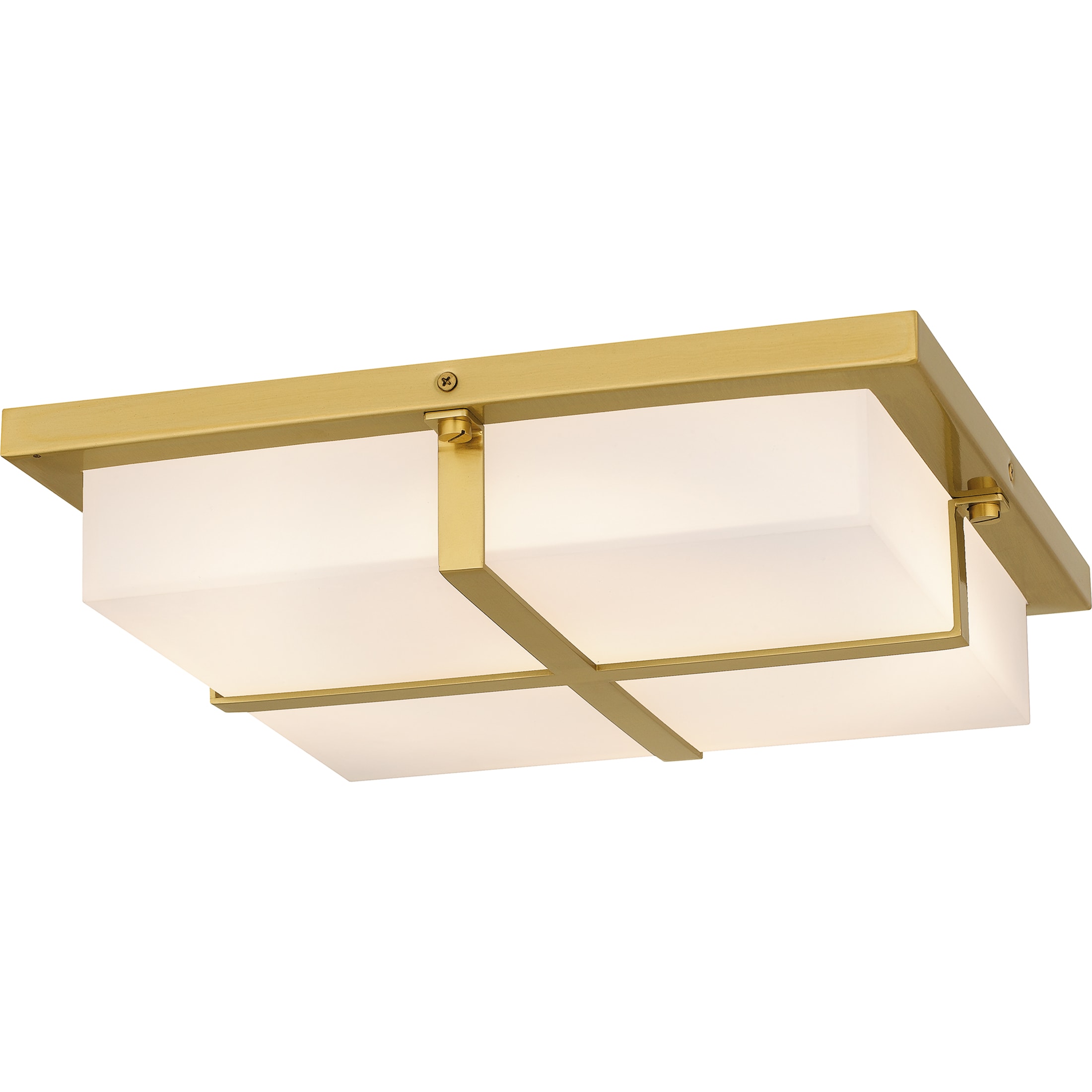 Quoizel QFL6761BRG Armstrong 1 -Light 14-in Brushed Gold Integrated LED Flush Mount Light